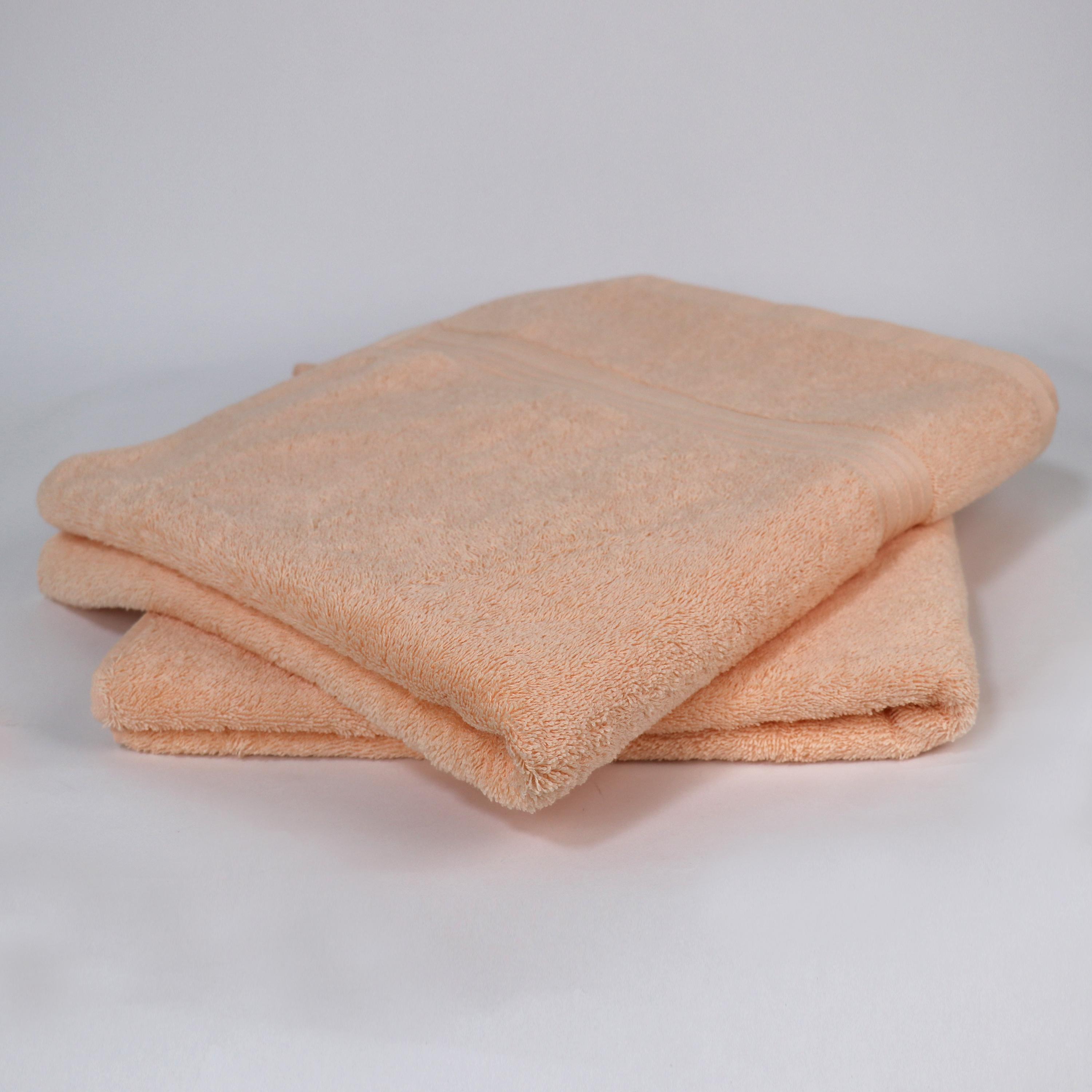 Cotton Home Bath Towel 2-piece Set Peach