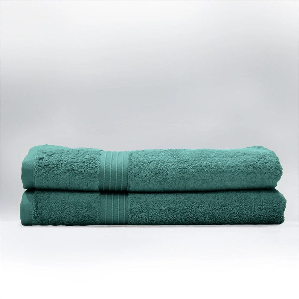Cotton Home Bath Towel 2-piece Set Dark Mint