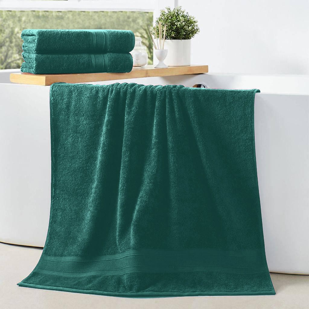 Cotton Home Bath Towel 2-piece Set Dark Mint