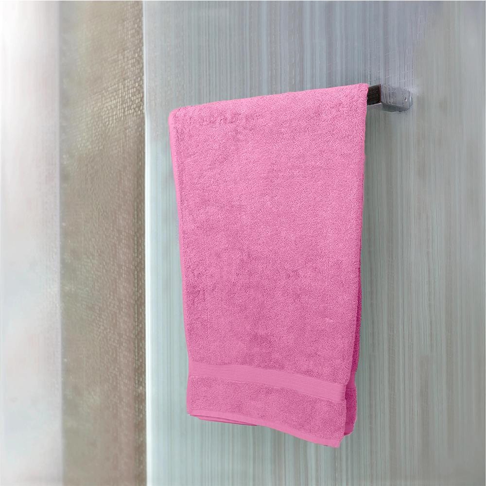 Cotton Home Bath Towel 2-piece Set Pink