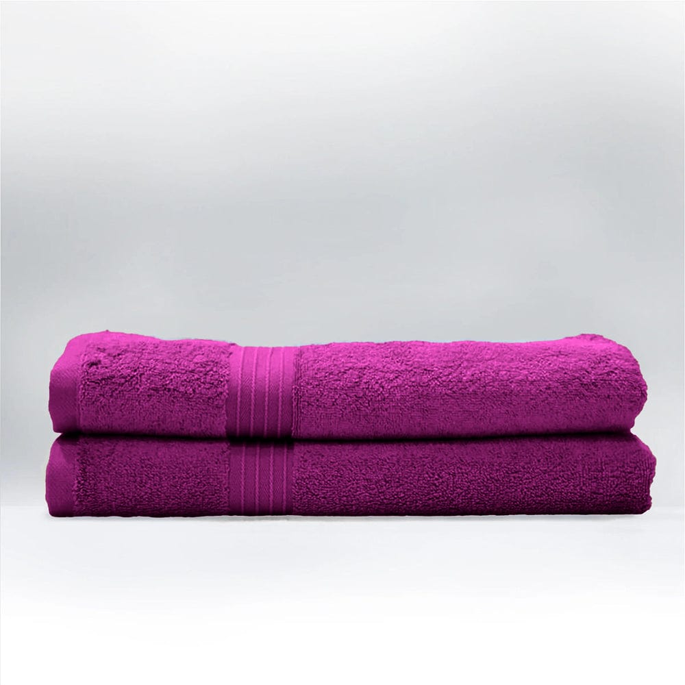 Cotton Home Bath Towel 2-piece Set Purple