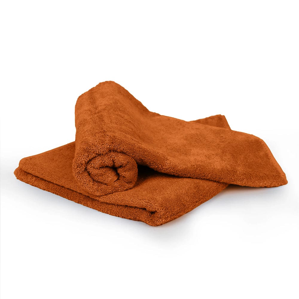 Cotton Home Bath Towel 2-piece Set Orange