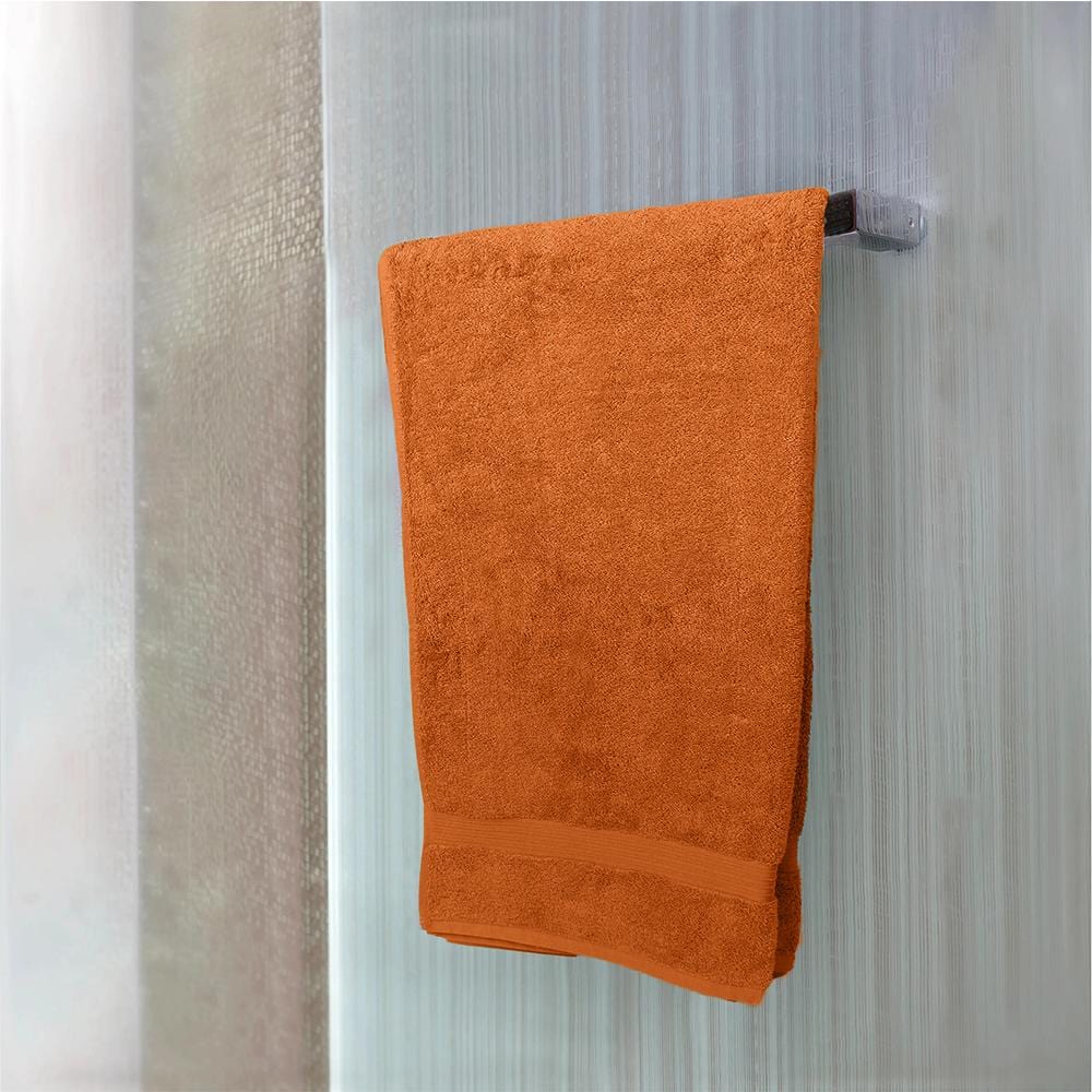 Cotton Home Bath Towel 2-piece Set Orange