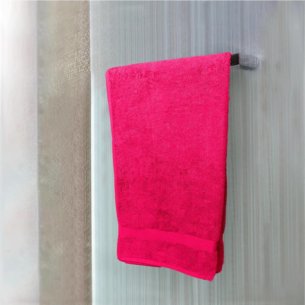 Cotton Home Bath Towel 2-piece Set Fuscia