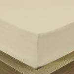 Cotton Home Fitted Sheet 1Pc Super Soft Beige