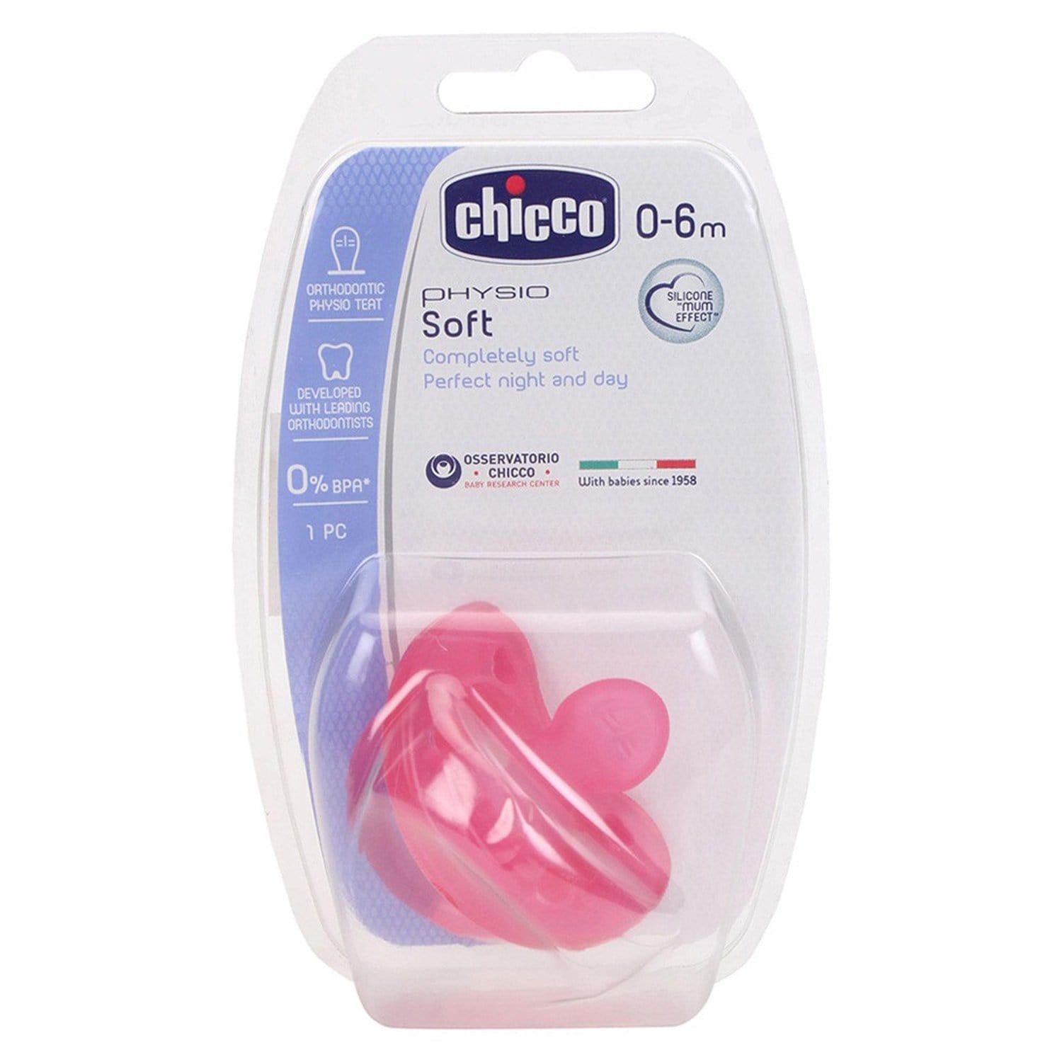 CHICCO PHYSIO SOFT PINK 0-6M 1PC