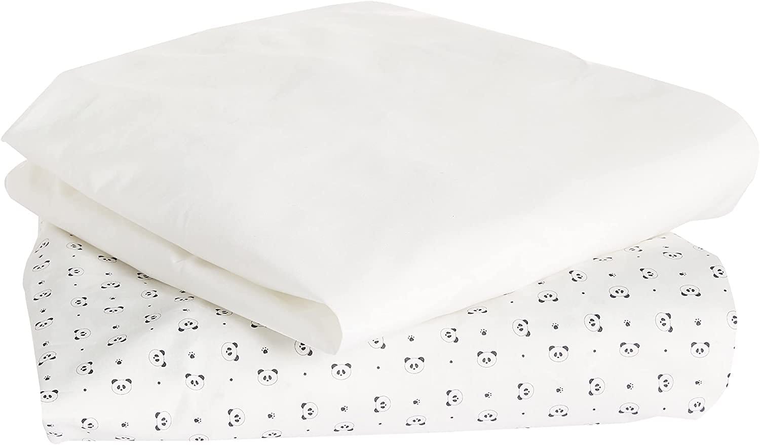 CHICCO CRIB SET 2 FITTED SHEETS FOR NEXT2ME FOREVER PANDA