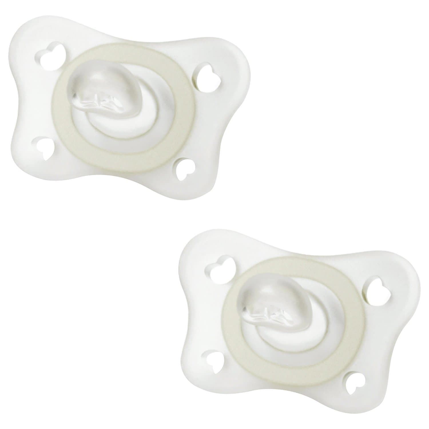 CHICCO PHYSIOFORMA MINI SOFT SILICONE SOOTHER 2-6M 2PCS GLOW IN THE DARK