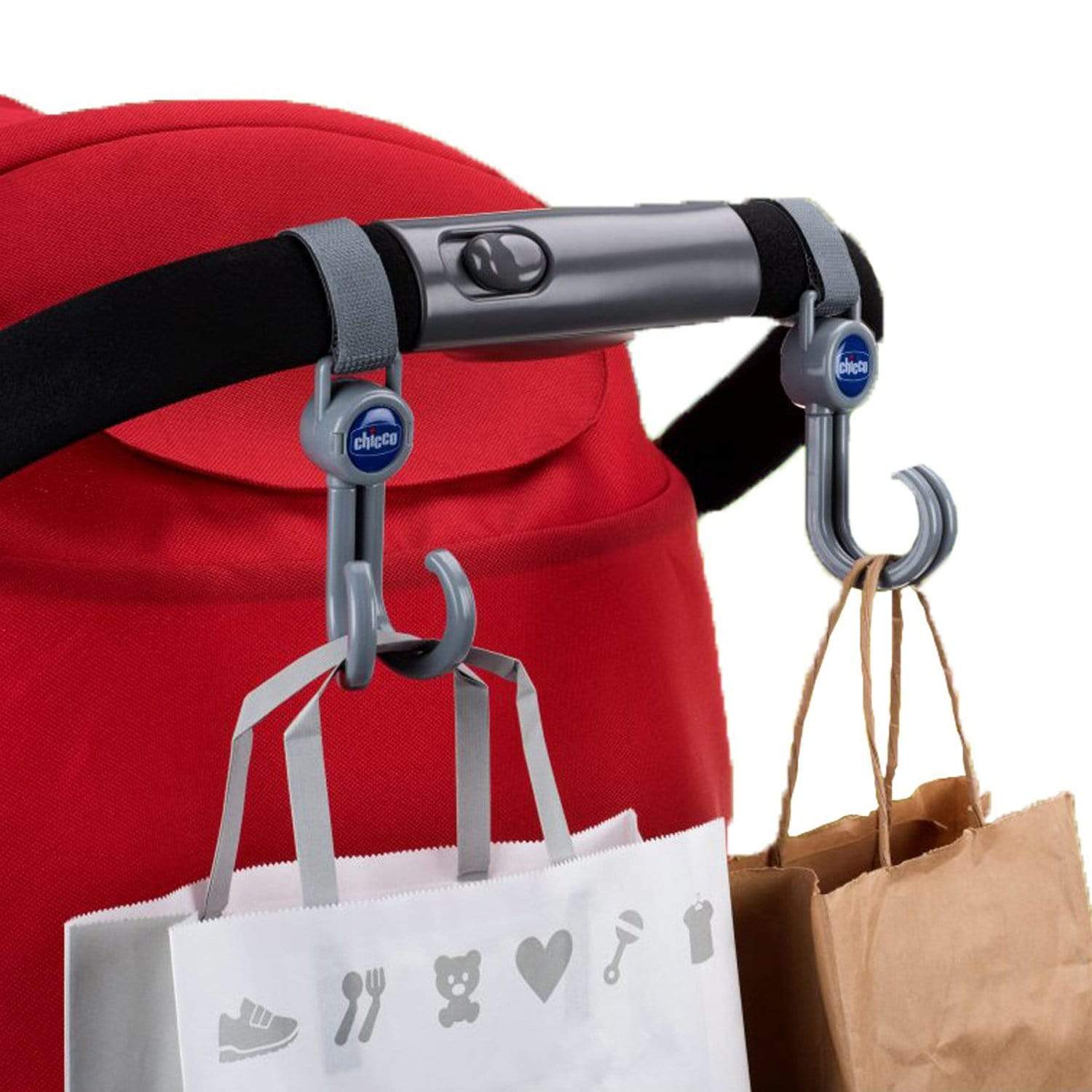 Chicco Universal Stroller Hook Set 2 Pieces Grey