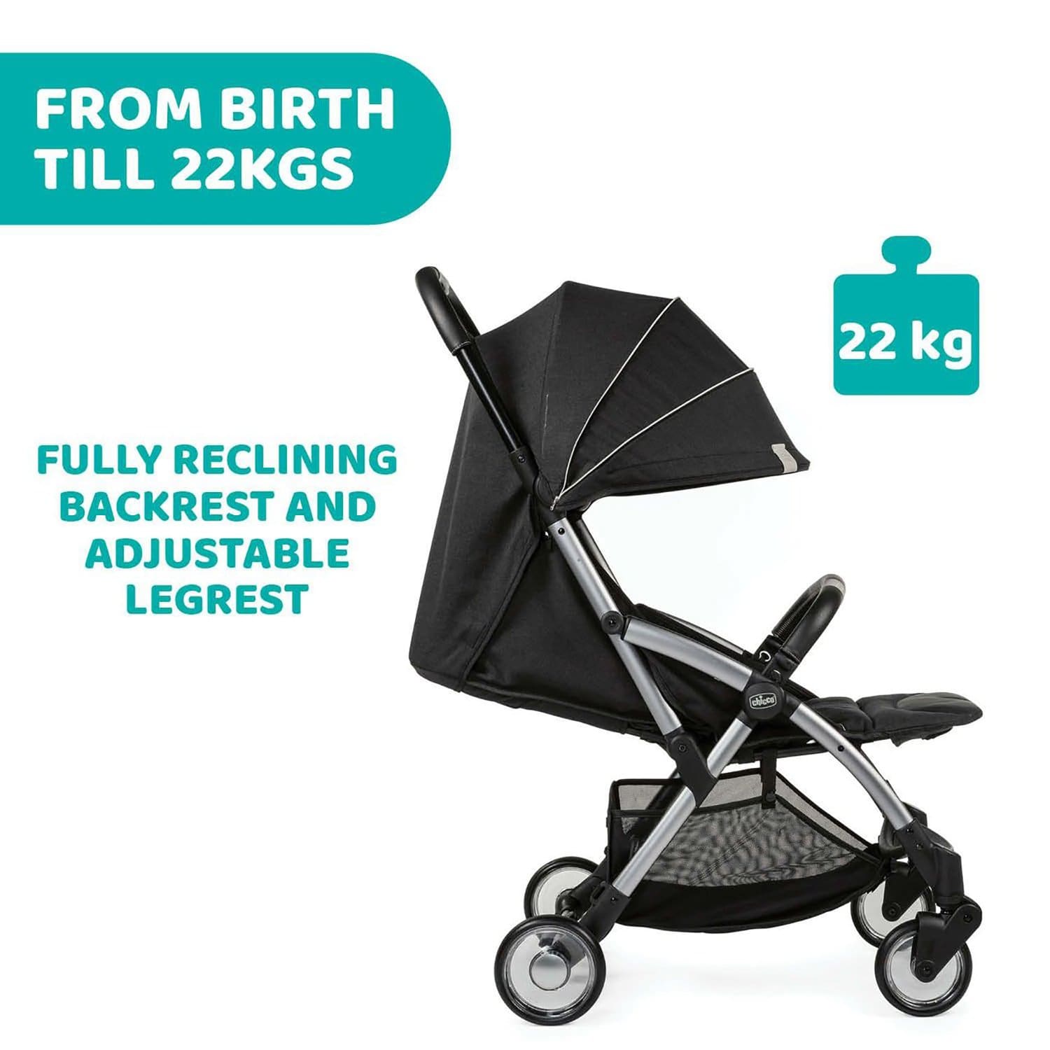 CHICCO GOODY PLUS STROLLER COOL GREY