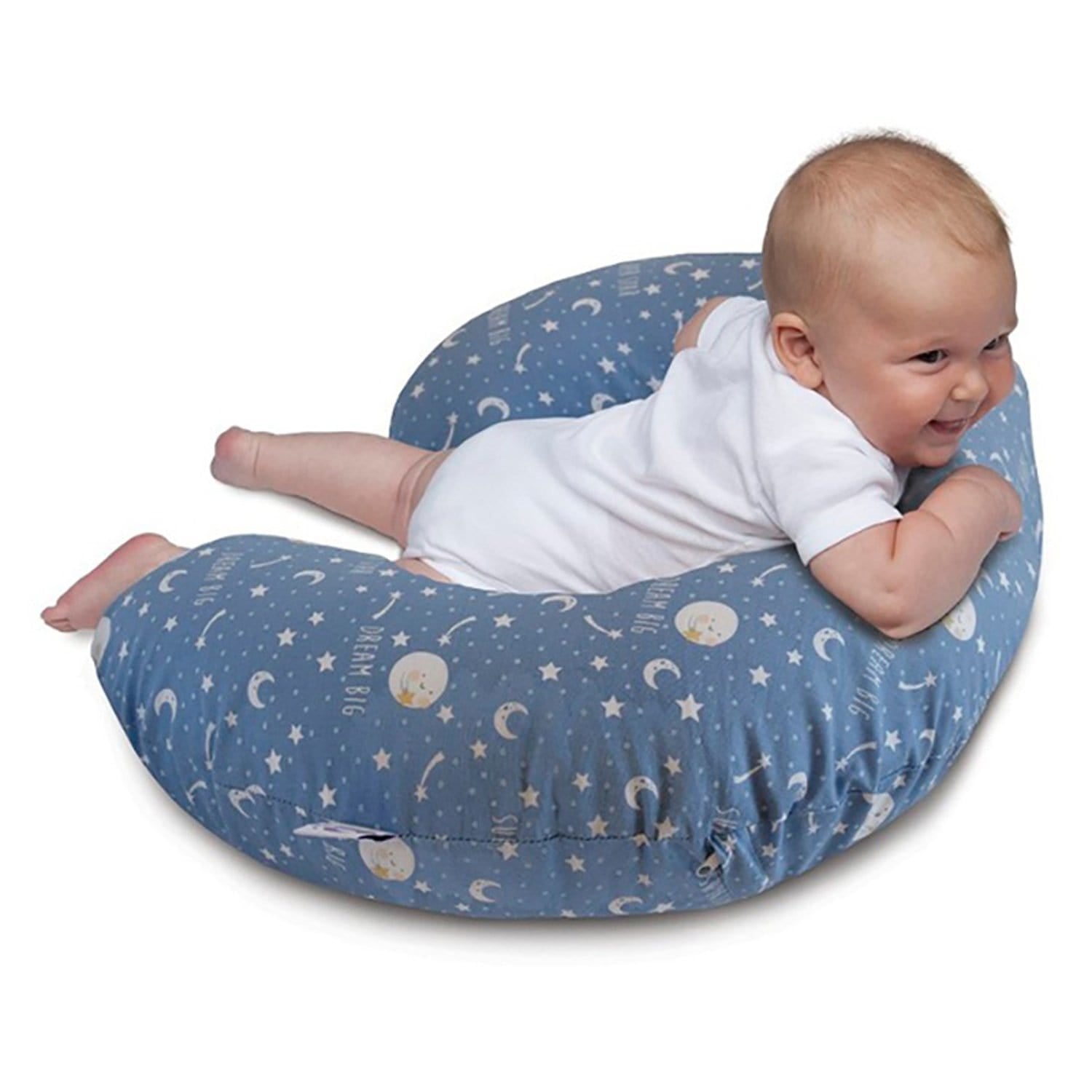 CHICCO BOPPY PILLOW WITH COTTON SLIPCOVER MOON AND STARS