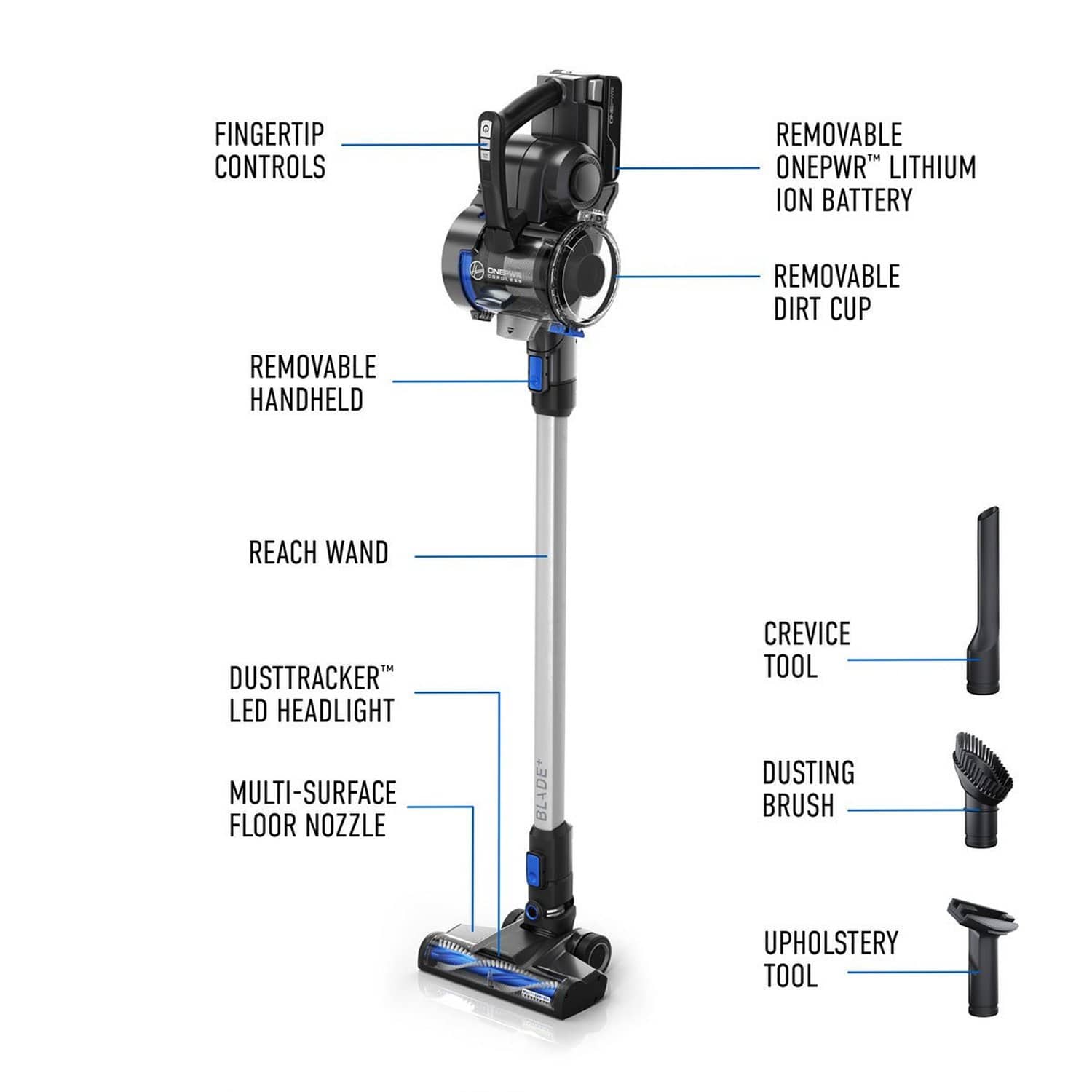 Hoover مكنسة كهربائية لاسلكية Onepwr Blade+ - Clsv-B3Me