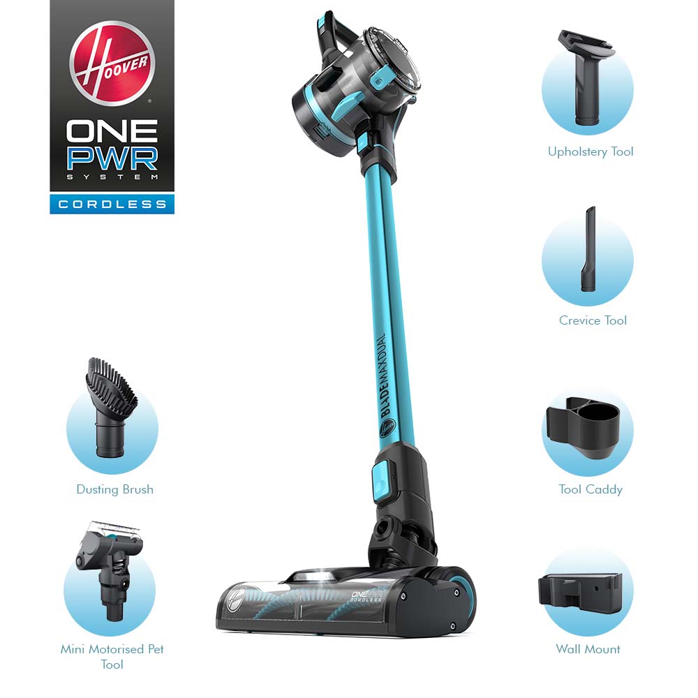 Hoover مكنسة كهربائية لاسلكية مزدوجة ONEPWR Blade Max مع بطاريتي ليثيوم 4.0 Ah Max