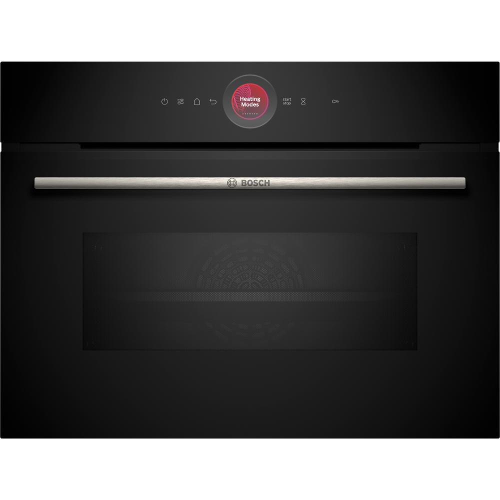 Bosch Series 8 built-in compact oven with microwave function 60 x 45 cm, Touch Control, 16 heating and combination mode. Black, CMG7241B1M, 1 Year Manufacturer Warranty