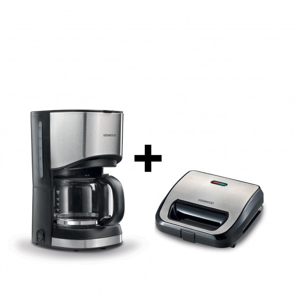 Kenwood ماكينة صنع القهوة بالتنقيط CMM10.000BM + Kenwood صانعة الساندويتش 3 في 1 لون أسود SMM02.000SI
