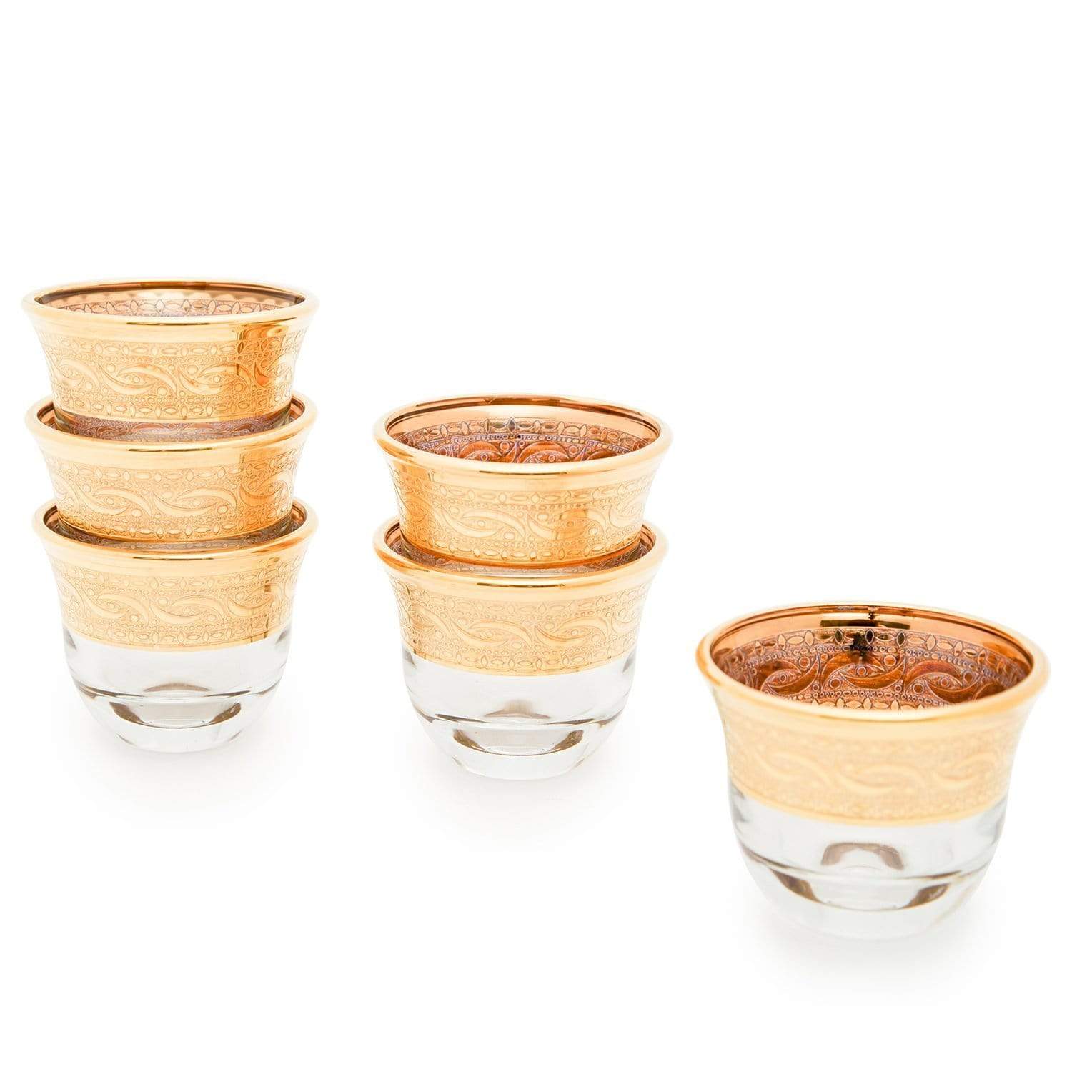 Combi Catriona Mocca Cup Set - Gold, 6 Piece - G569Z/48 - Jashanmal Home
