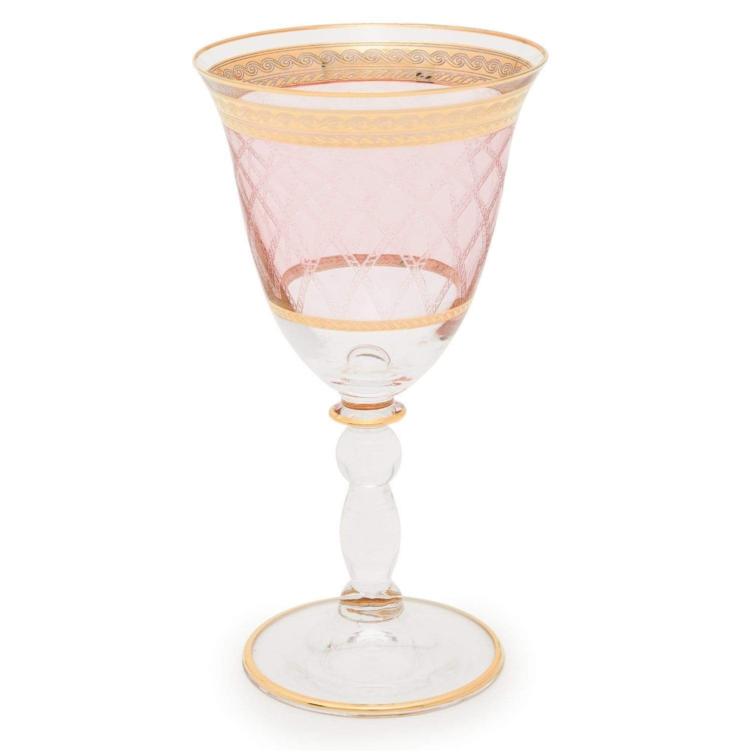 Combi Kolleen Goblet Set - Gold and Pink, 190 ml, Small, 6 Piece - G761Z/97 - Jashanmal Home