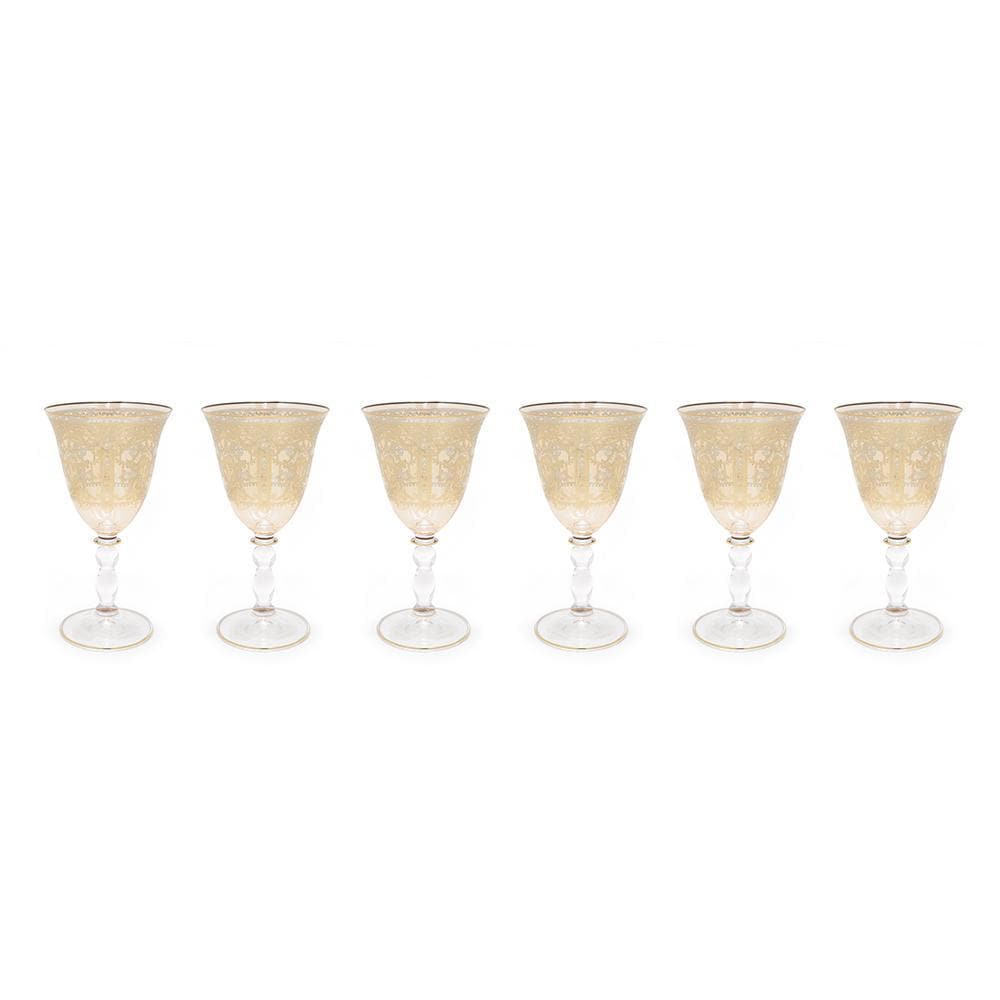 Combi Annette Goblet Set - Amber, 190 ml, Small, 6 Piece - G789/1Z-AM/97 - Jashanmal Home