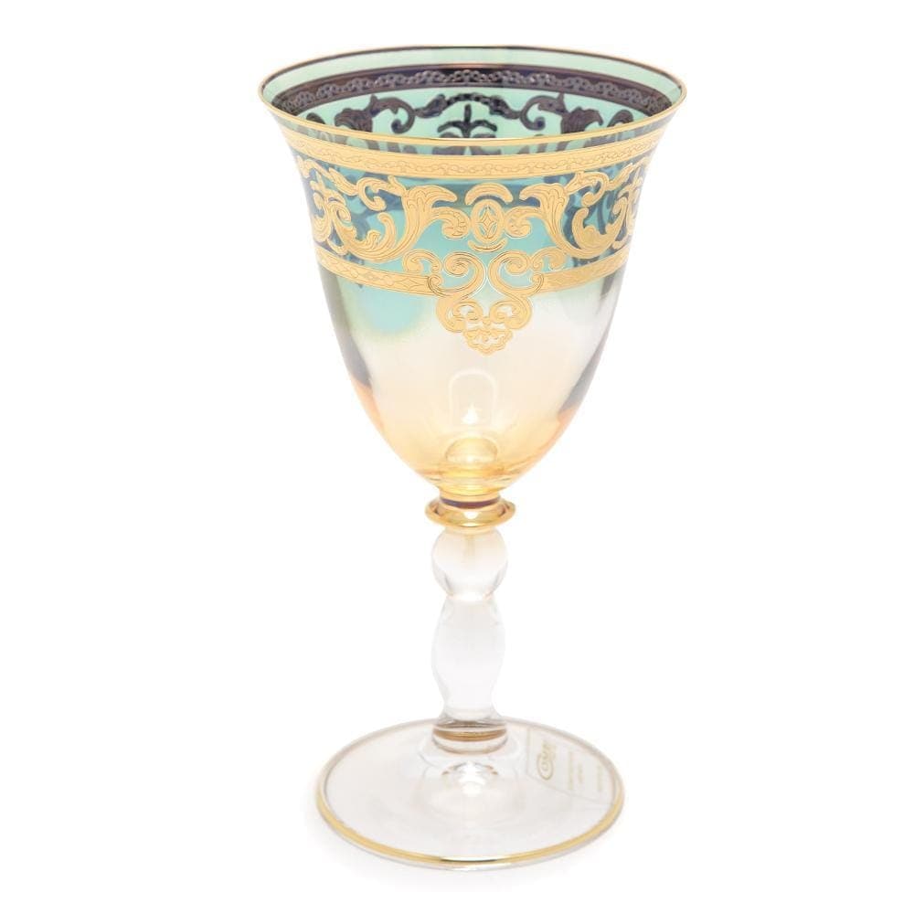 Combi Geneva Goblet Set - Amber and Green, 260 ml, Large, 6 Piece - G694Z-AMGRN/96 - Jashanmal Home