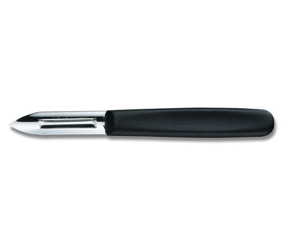 VICTORINOX BLACK POTATO PEELER DOUBLE EDGED STAINLESS STEEL - 5.0203