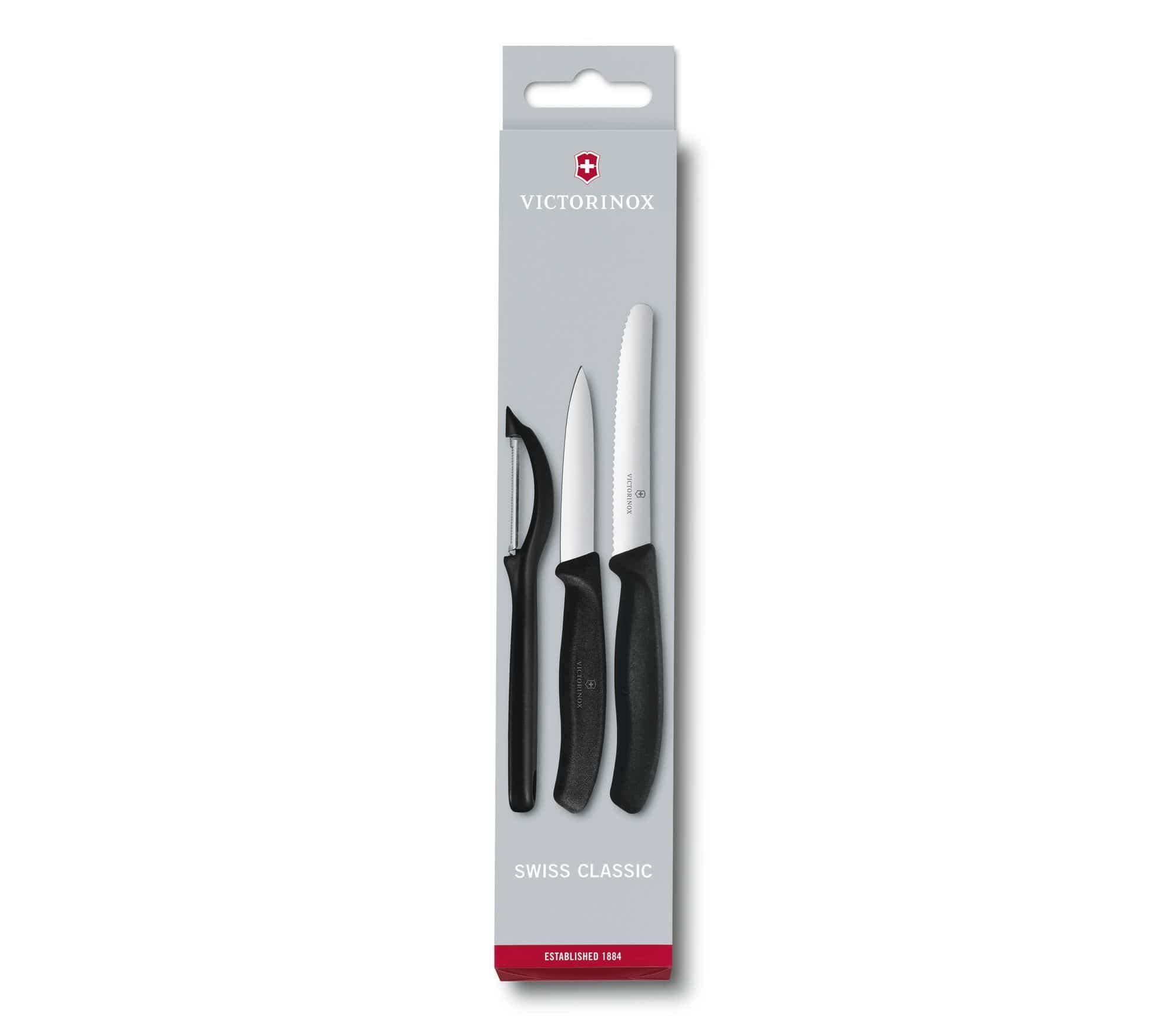 VICTORINOX SWISS CLASSIC PAIRING KNIFE 3PC SET WITH UNIVERSAL PEELER- 6.7116.32