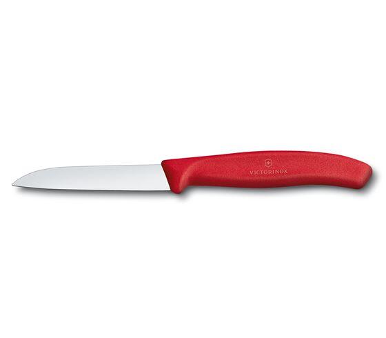 VICTORINOX SWISS CLASSIC PARING KNIFE RED NYLON HANDLE BLADE 8CM  - 6.7401