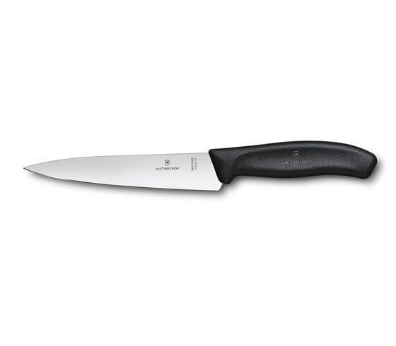 VICTORINOX SWISS CLASSIC MULTITASKING KNIFE BLACK NYLON HANDLE BLADE 15CM  - 6.8003.15B