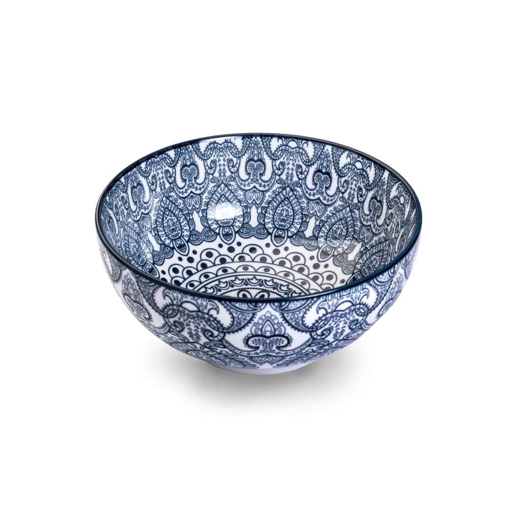 Che Brucia Arabesque Blue Porcelain Bowl
