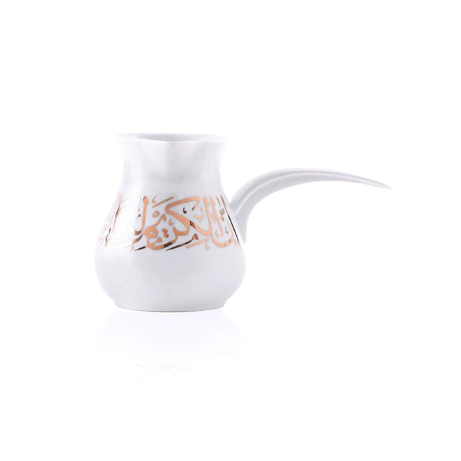 Dimlaj Kareem Large Coffee Pot - White and Gold - 46668 - Jashanmal Home