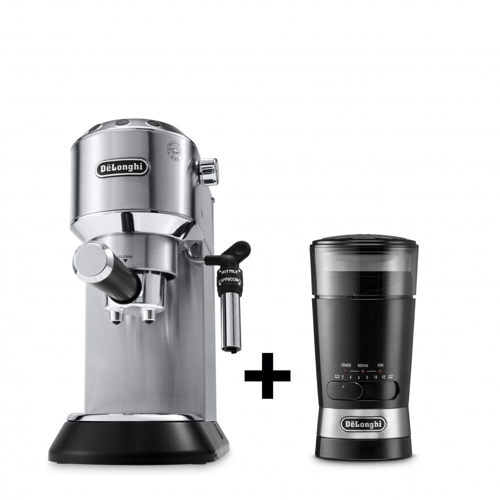 DeLonghi Pump Espresso Coffee Machine EC685.M + DeLonghi Electric Coffee Grinder Kg210