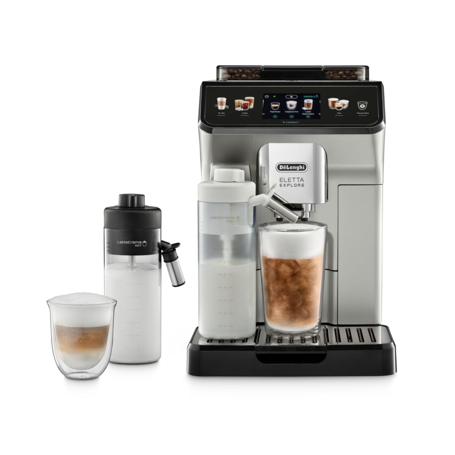 DELONGHI ELETTA EXPLORE COFFEE MACHINE SILVER - ECAM450.65.S - REGULAR