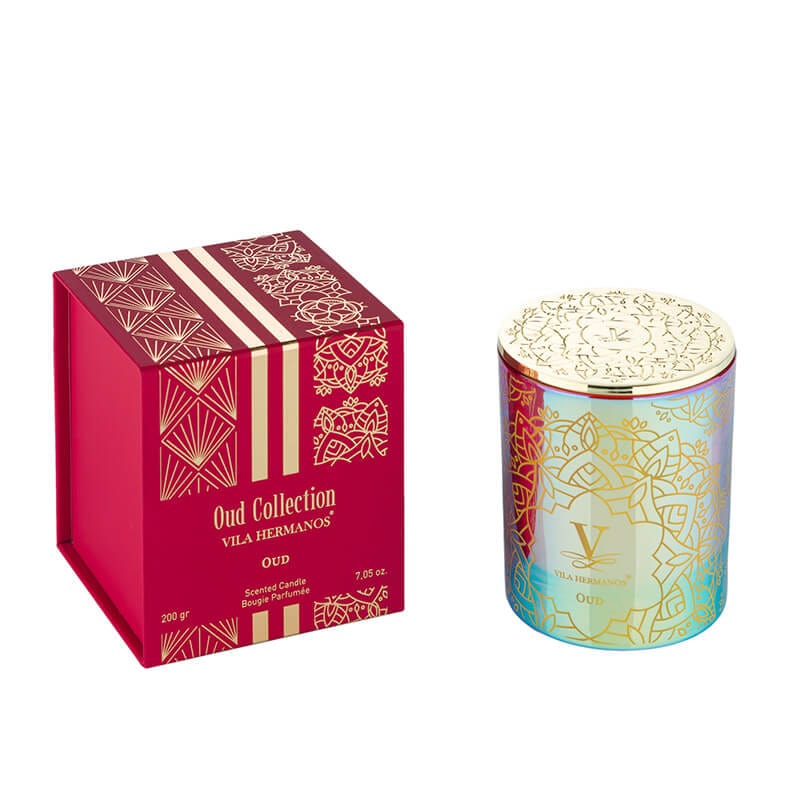 Ladenac Milano Vila Hermanos Oud Collection Candle In Jar Oud Iridescent Red