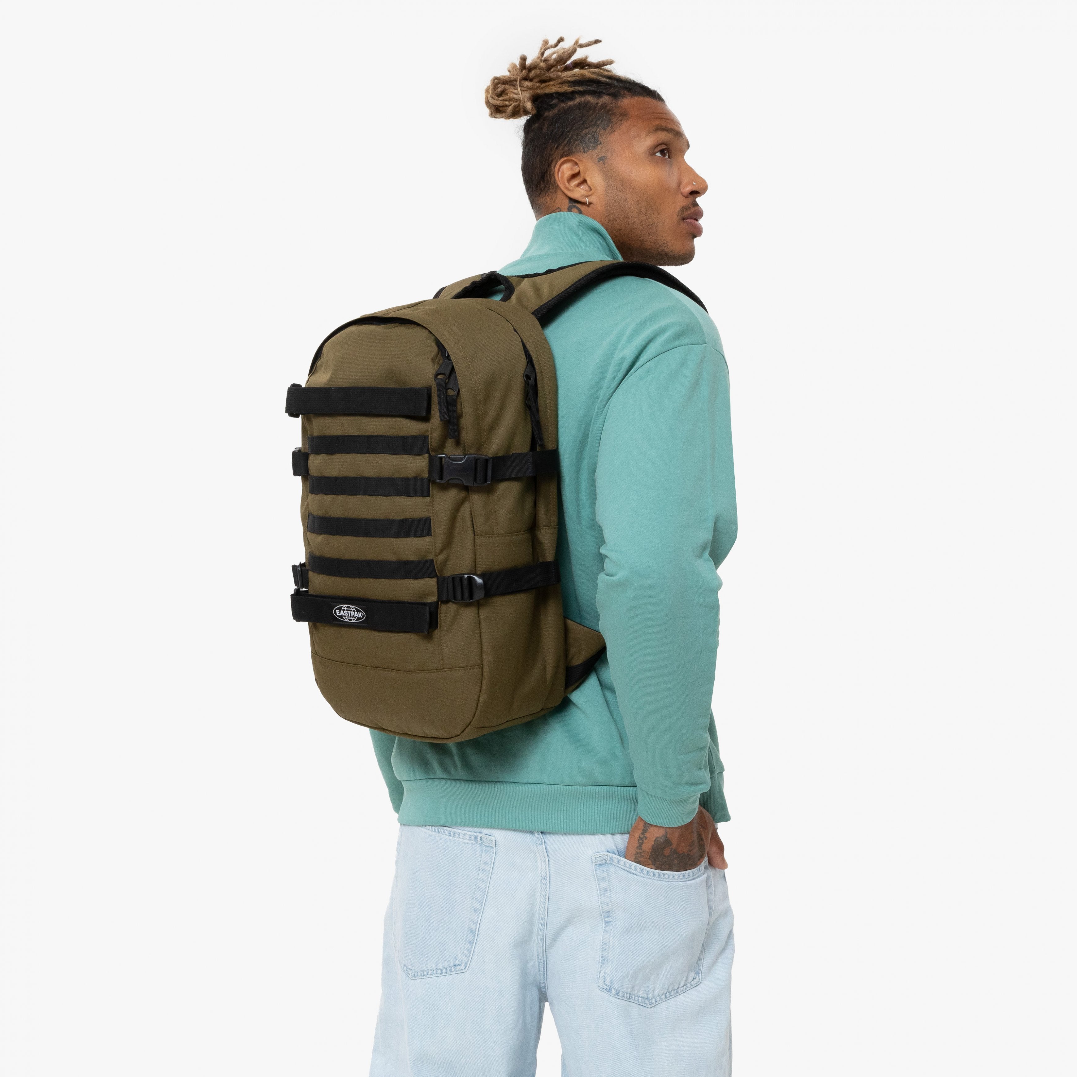 Eastpak Floid Tact L CS Mono Army Large Laptop Backpack - EK00024FO301