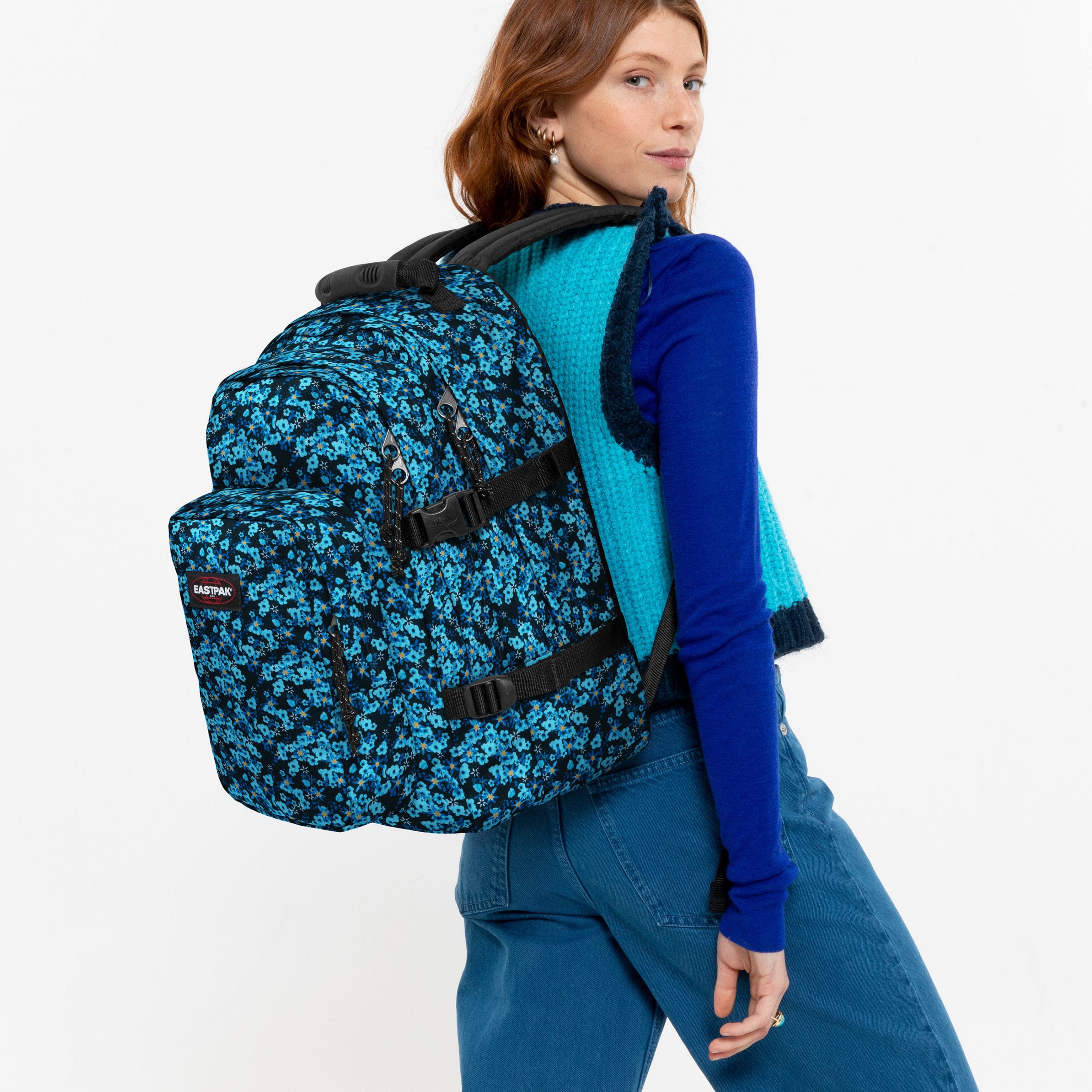EASTPAK-Provider-Large Backpack with laptop compartment-Ditsy Black-EK000520U51