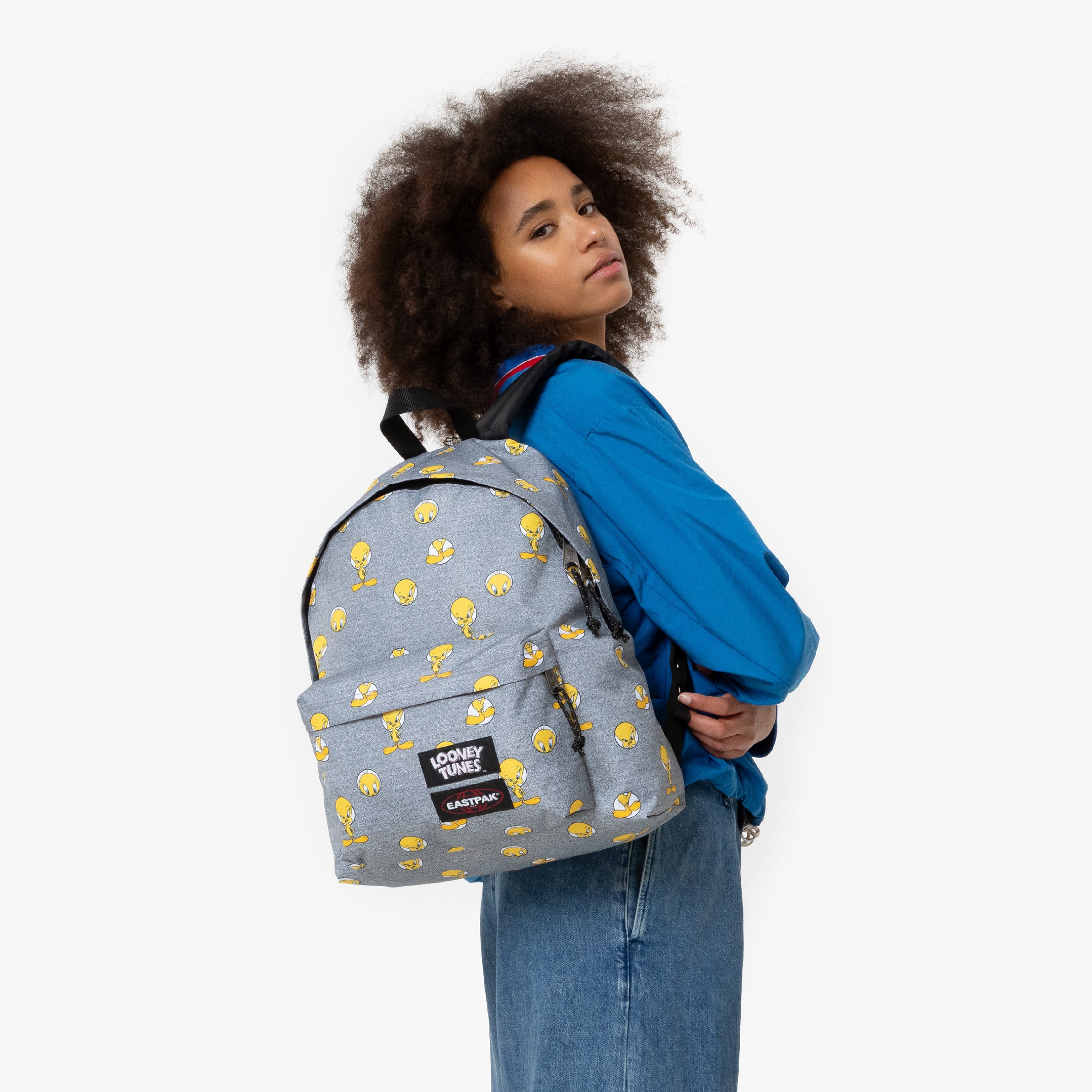 Eastpak Padded Pak'R Tweety Grey Medium Backpack - EK0006208J71