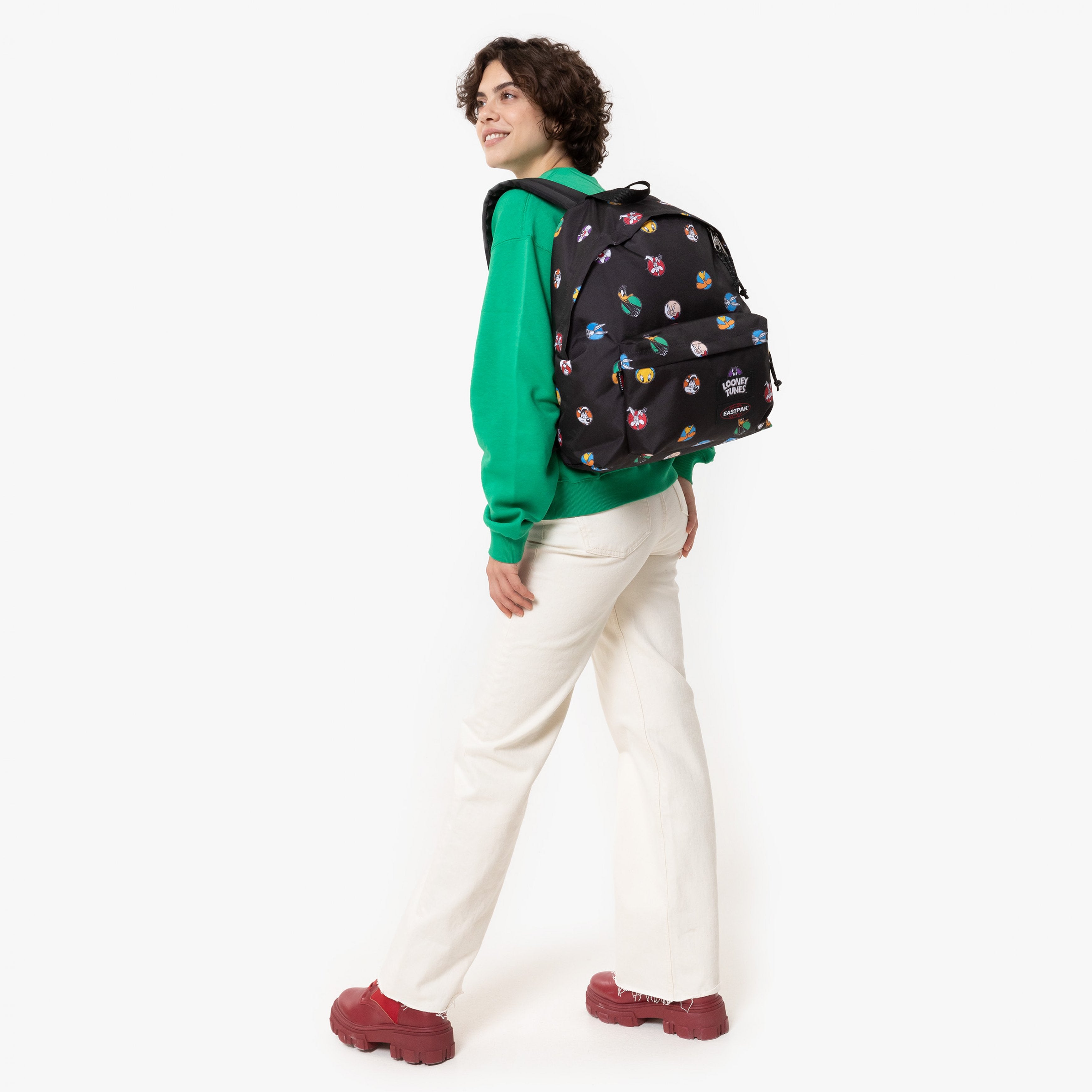 Eastpak Padded Pak'R Looney Tunes Black Medium Backpack - EK0006208J81