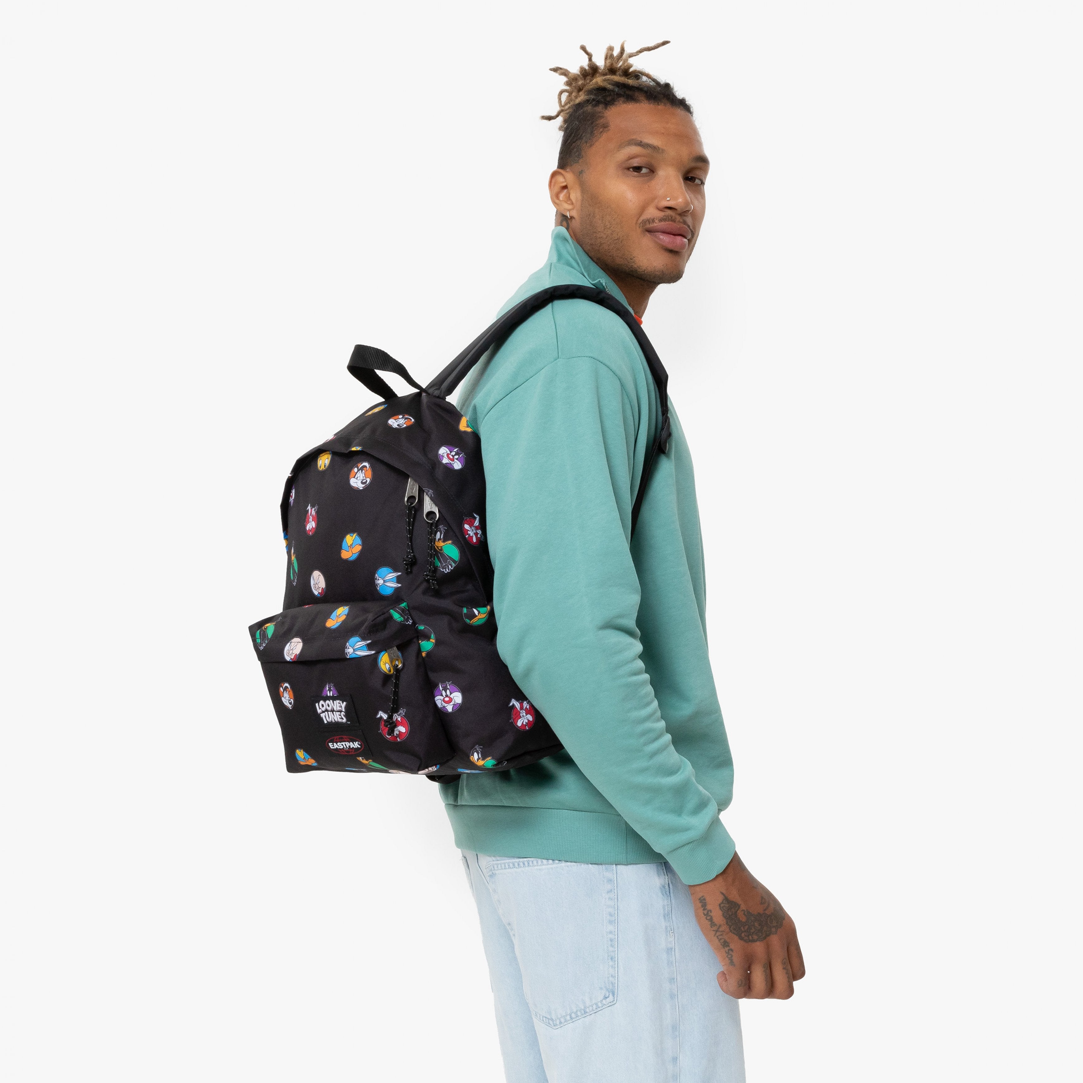 Eastpak Padded Pak'R Looney Tunes Black Medium Backpack - EK0006208J81
