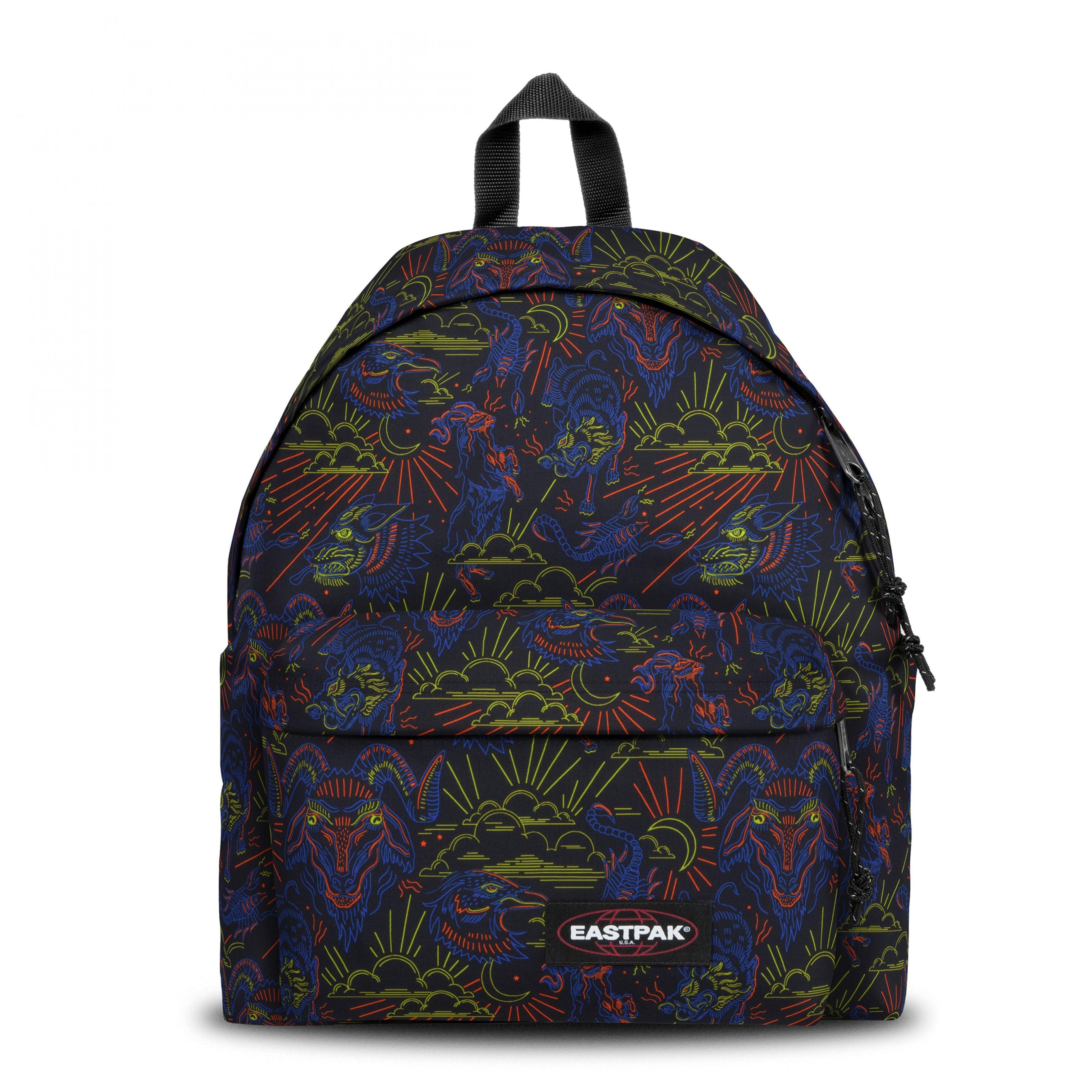 EASTPAK-Padded Pak'R-Medium Backpack-Neonprintblack-EK000620U46