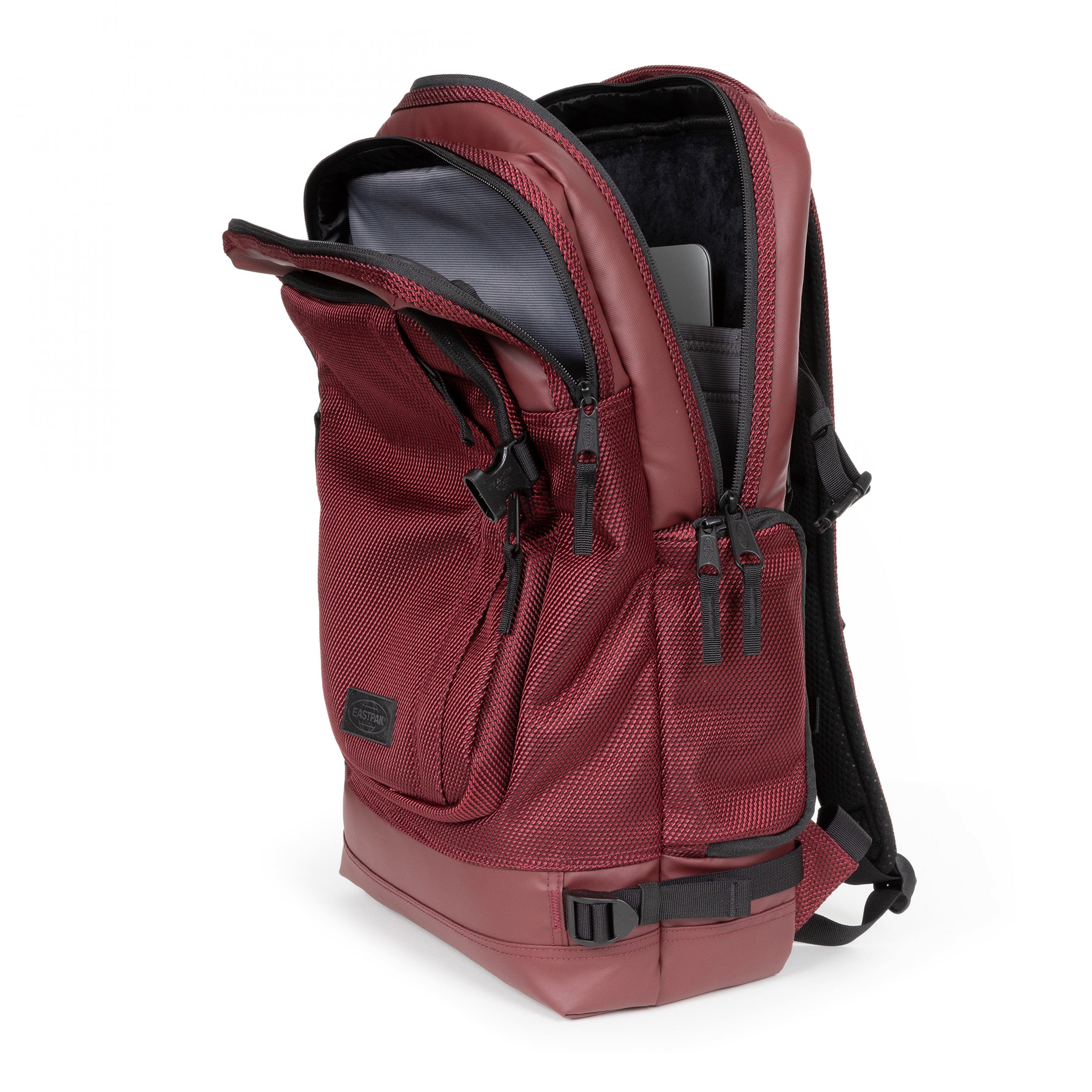 Eastpak-Tecum L-Large Backpack With Bottle Holder And Laptop Sleeve-Cnnct Burgundy-Ek00092Dw341