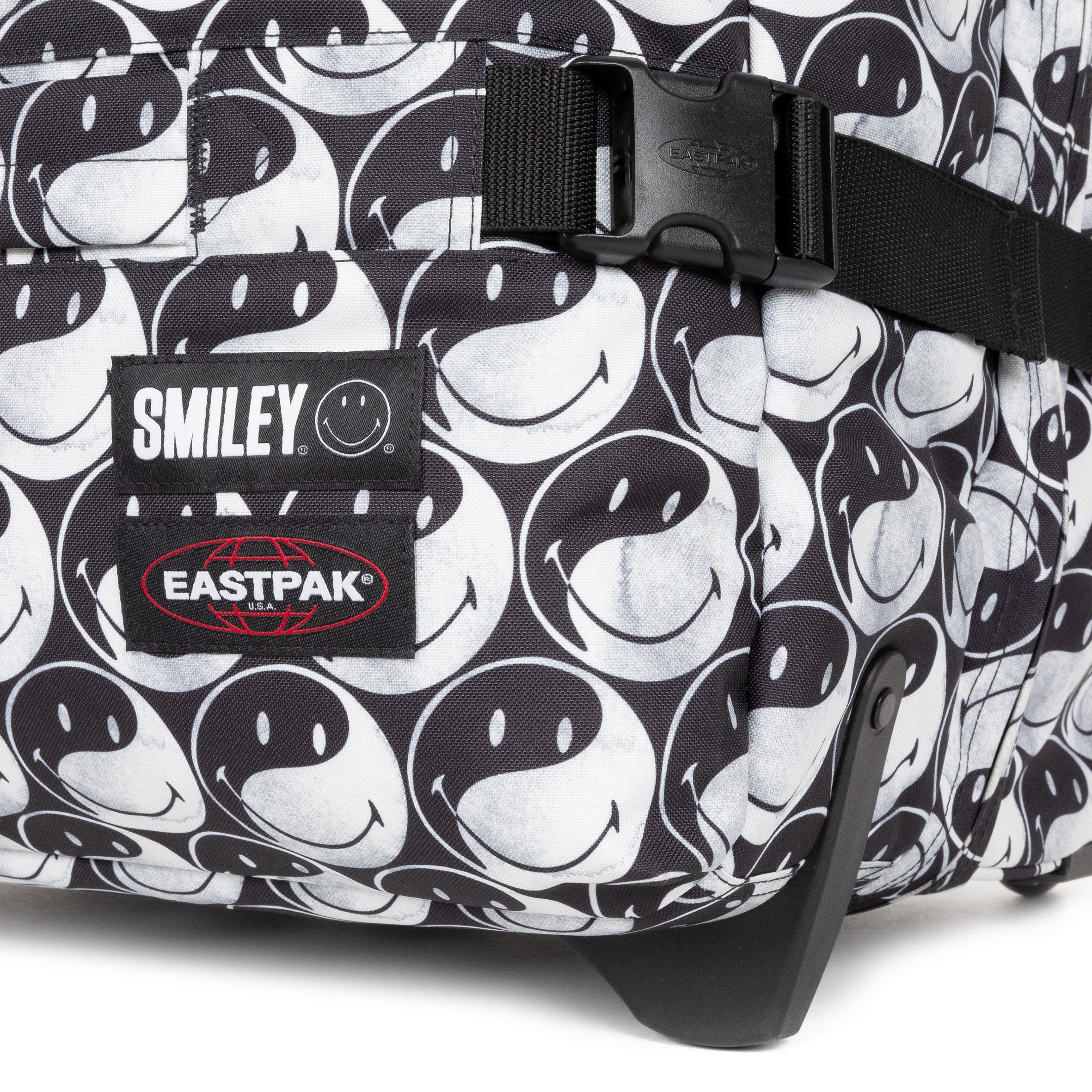Eastpak Transit'R L Smiley Yy Black Large Soft Luggage - EK0A5BA95K21