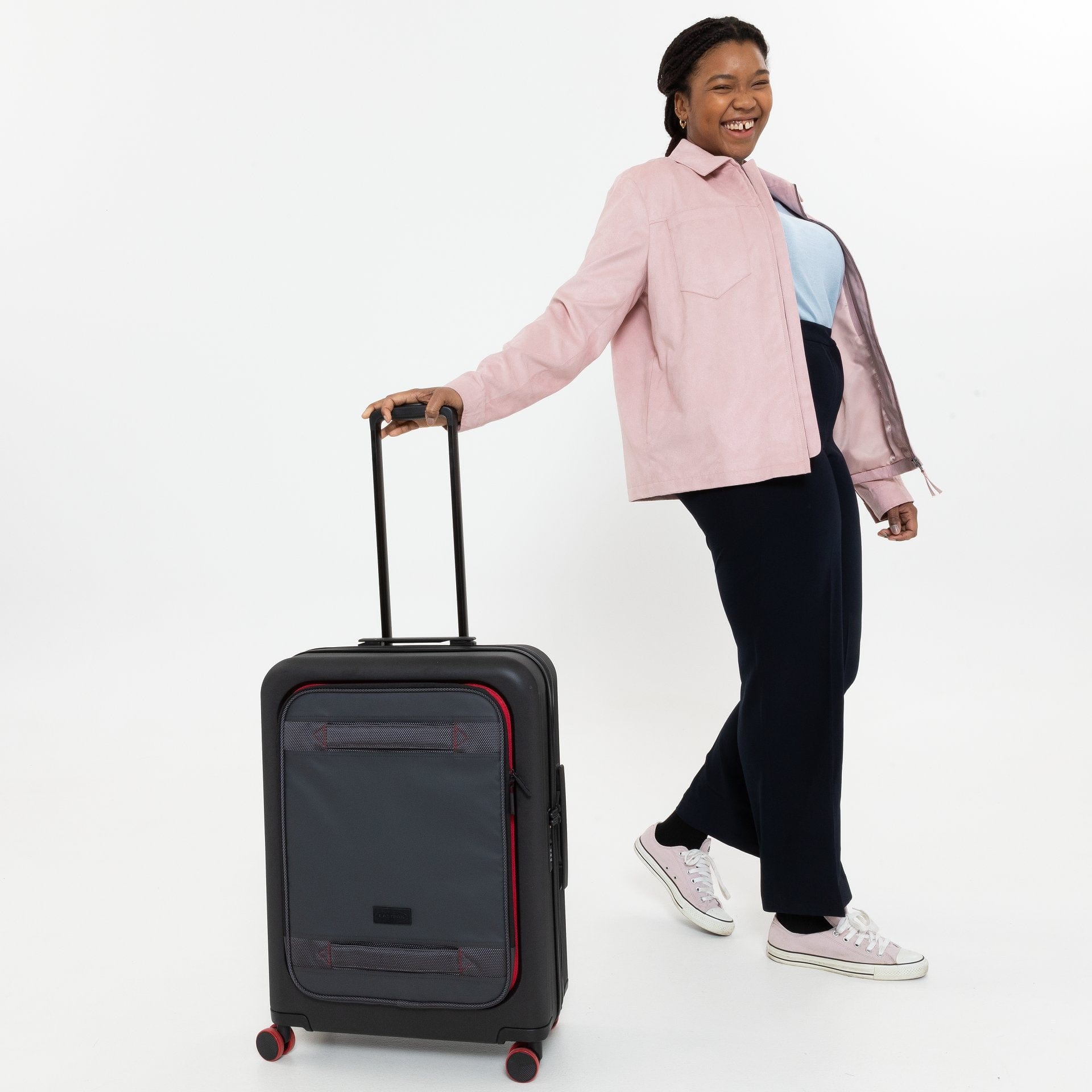 Eastpak Cnnct Case M Cnnct Accent Grey Medium Travel Trolley Bag Luggage