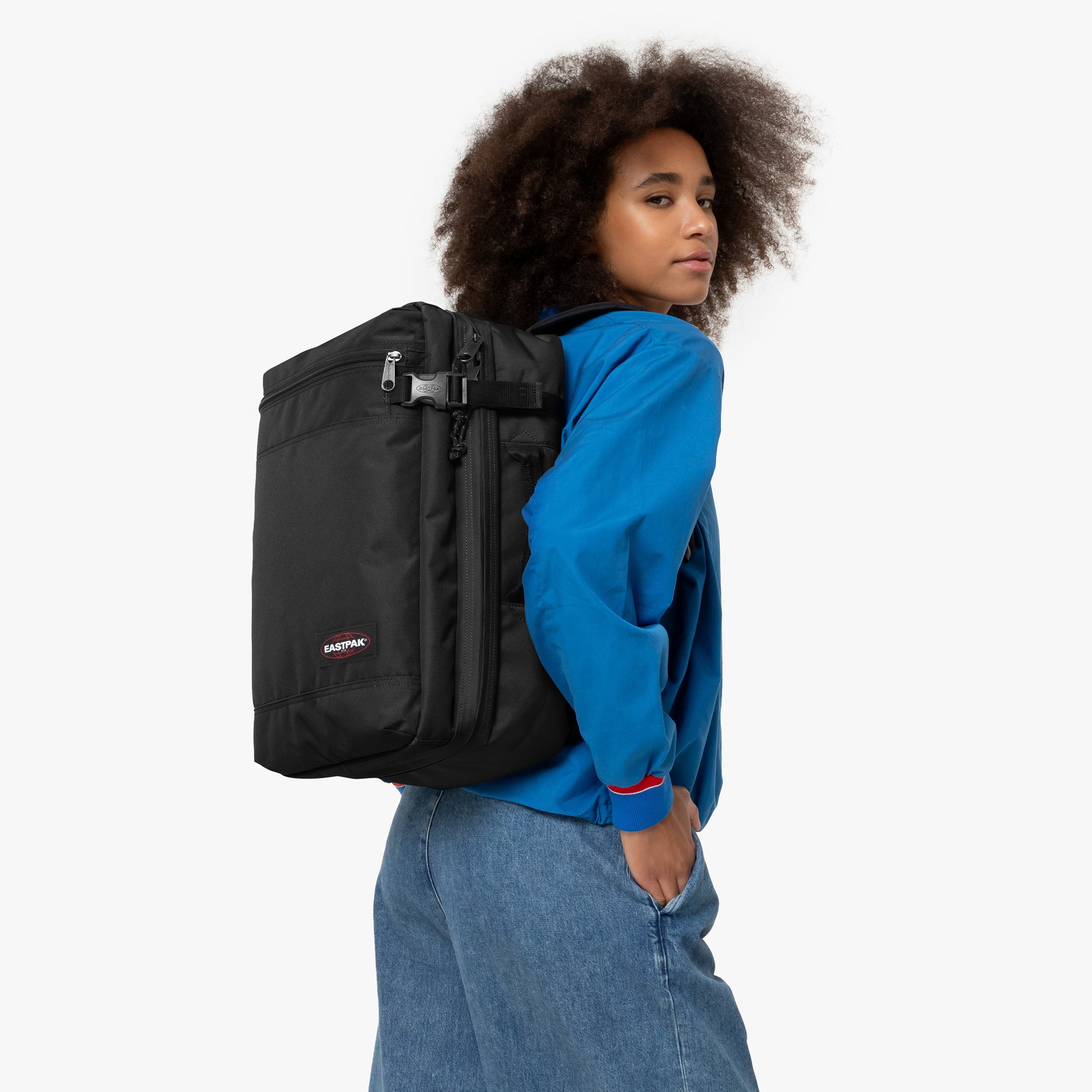 Eastpak-Transit'R Pack-Cabin sized convertible backpack-Black-EK0A5BHI0081