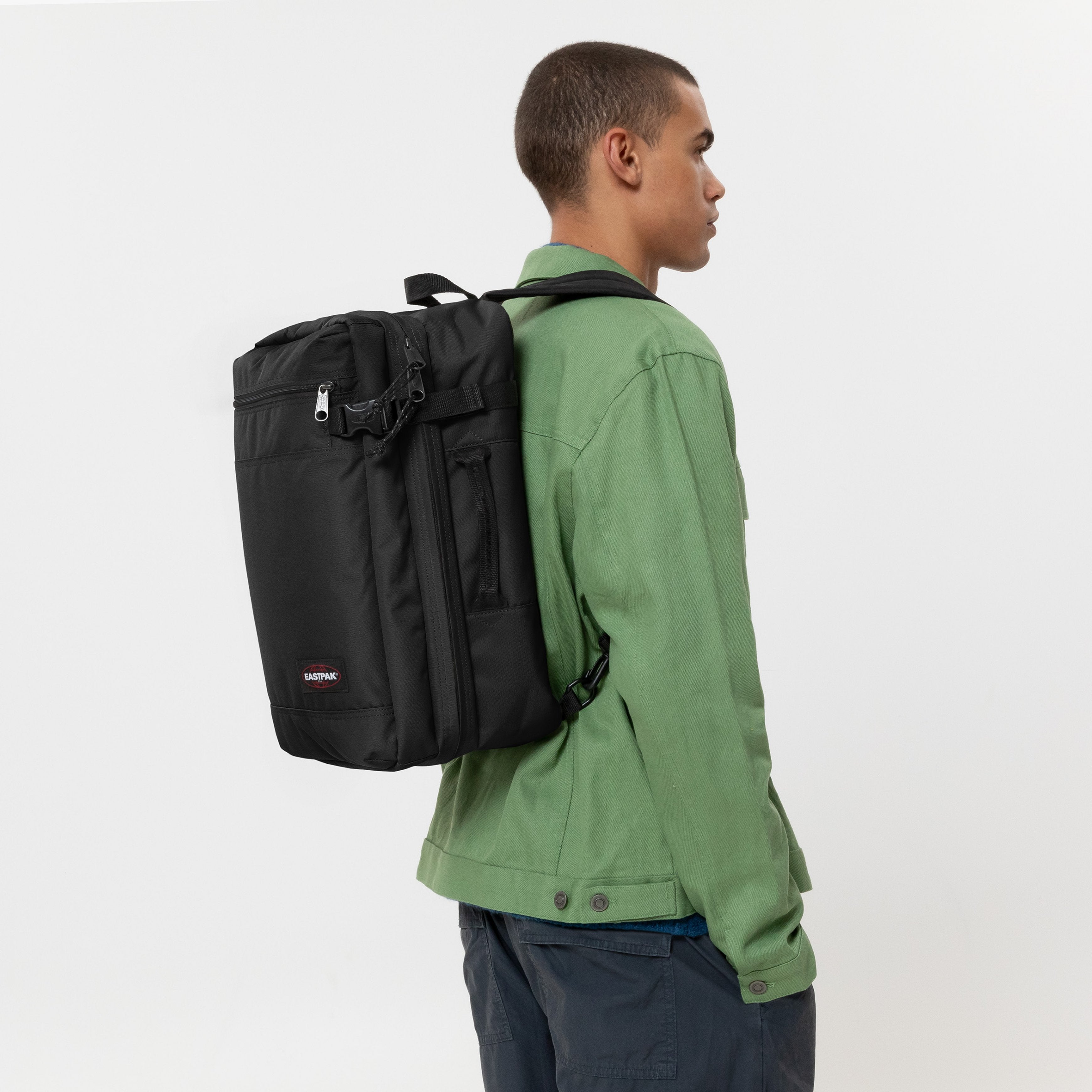 Eastpak-Transit'R Pack-Cabin sized convertible backpack-Black-EK0A5BHI0081