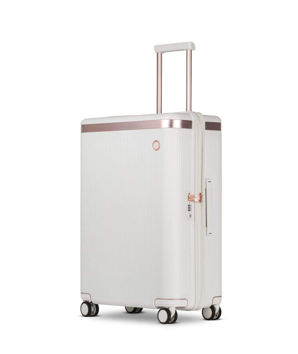 Echolac Dynasty 24" 4 Double Wheel Check-In Luggage Trolley Ivory White - PC142 Ivory White 24