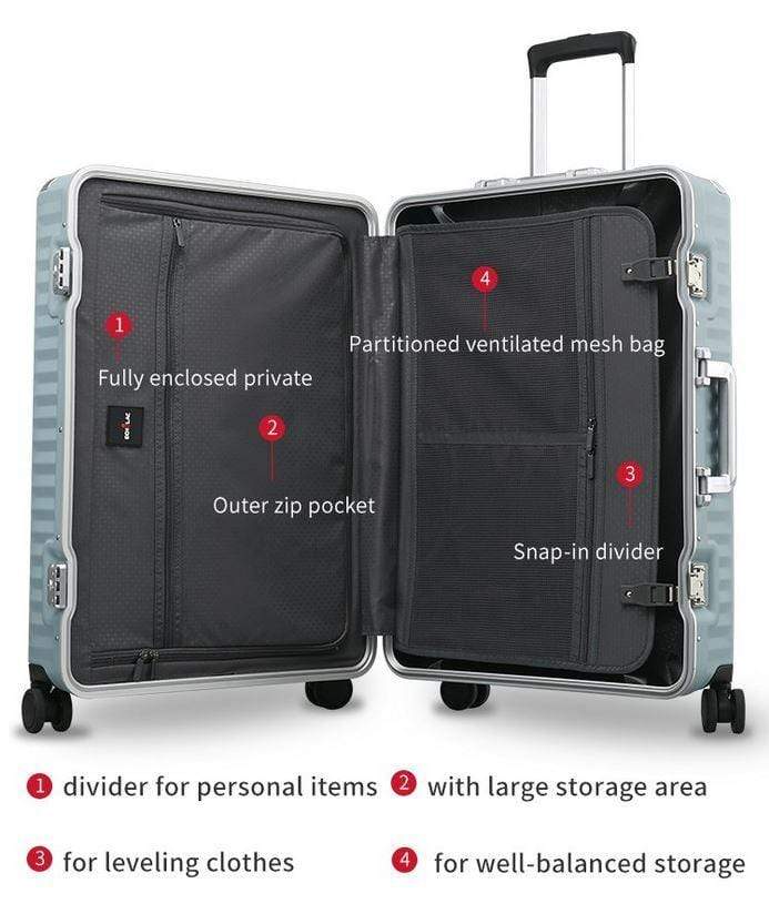 Echolac Celestra 24" Check-In Luggage Trolley Slate Bue - PC183E Slate Blue 24