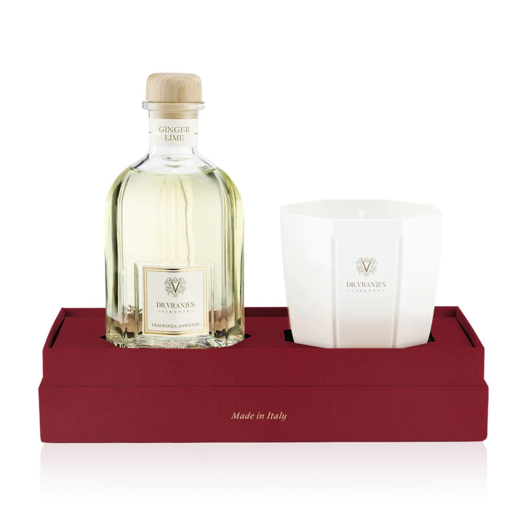 GIFT BOX 250 ML DIFFUSER + 200 GR CANDLE - GINGER LIME PEARL