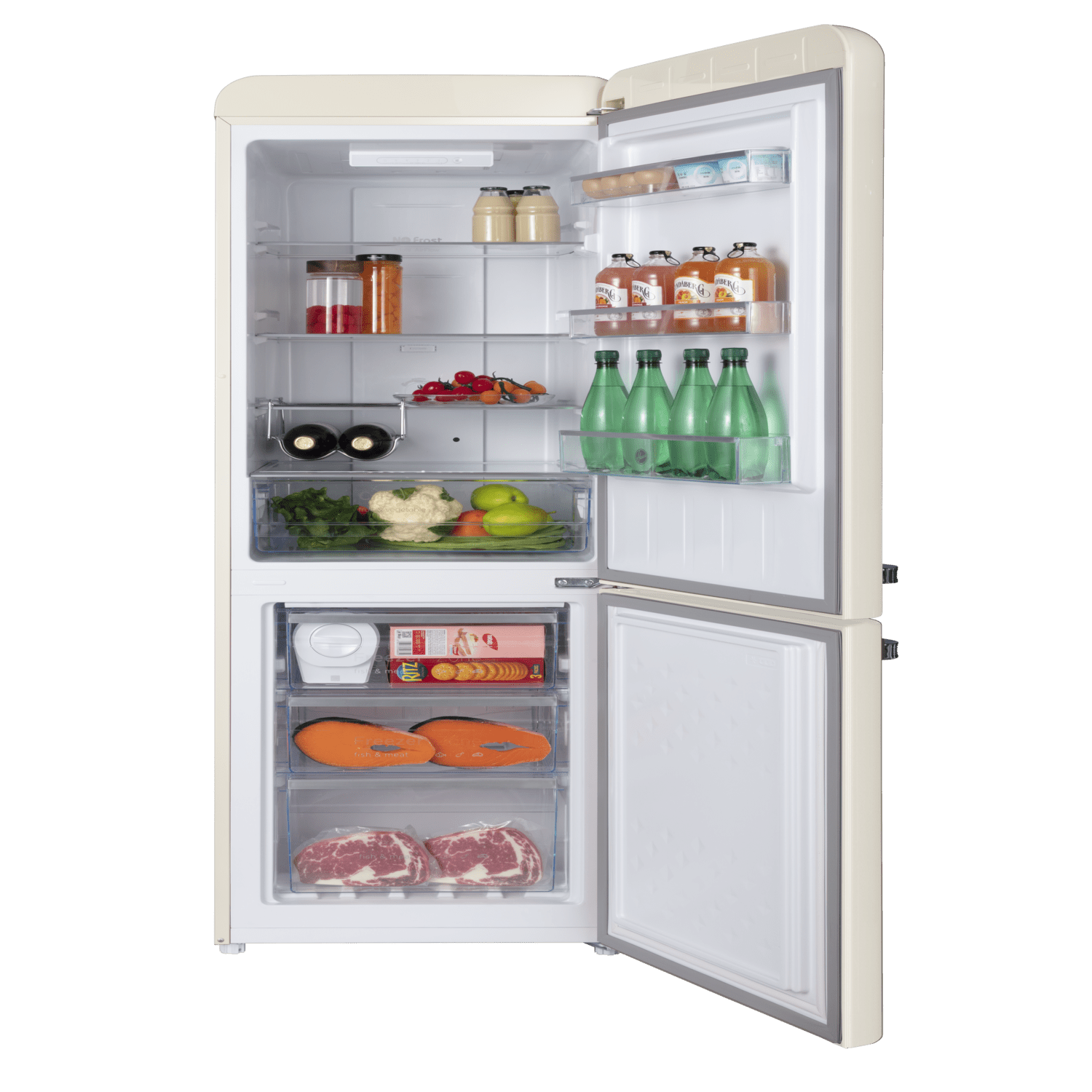 Hoover Bottom Mount Retro Refrigerator 300L