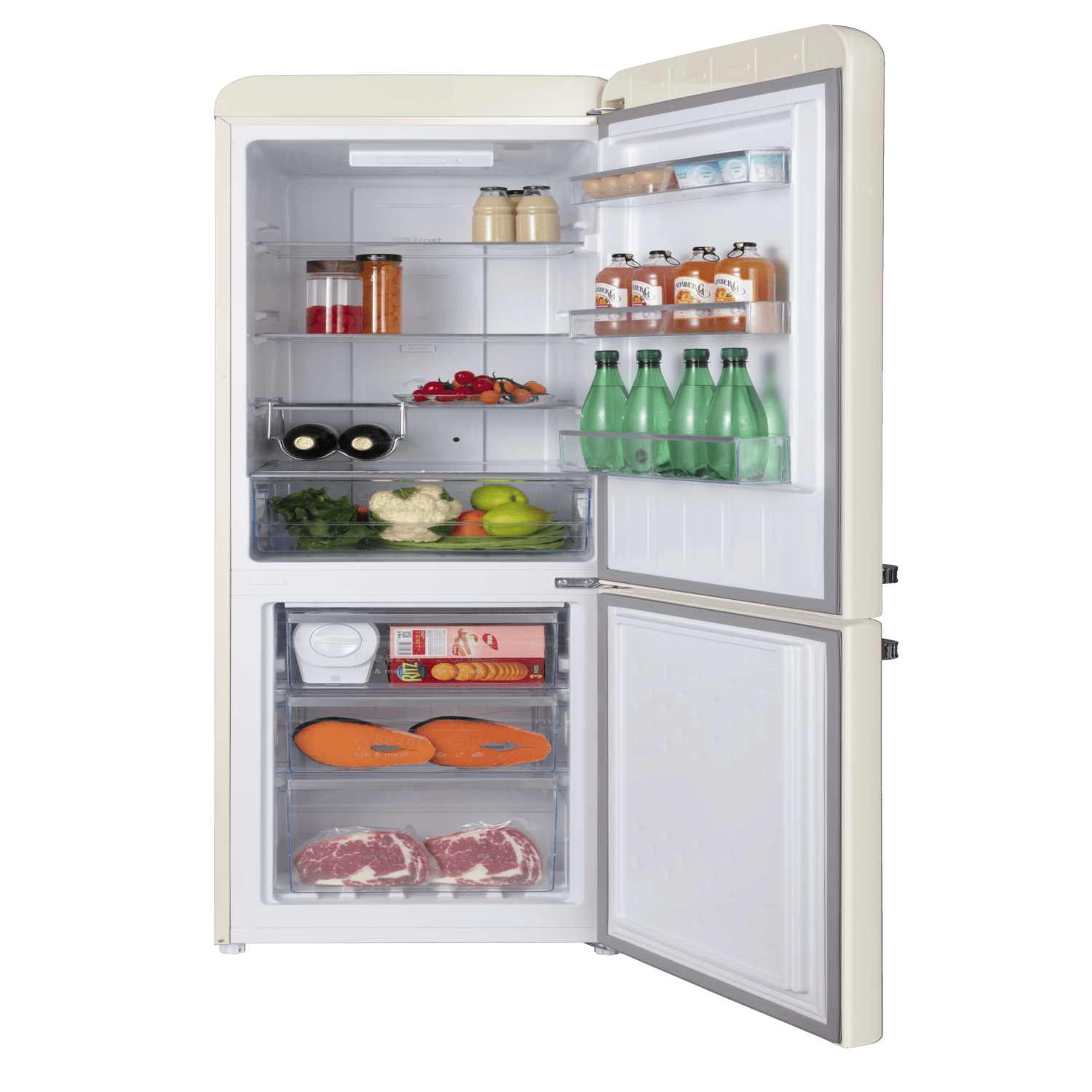 Hoover 300L Retro Style Bottom Mount Refrigerator