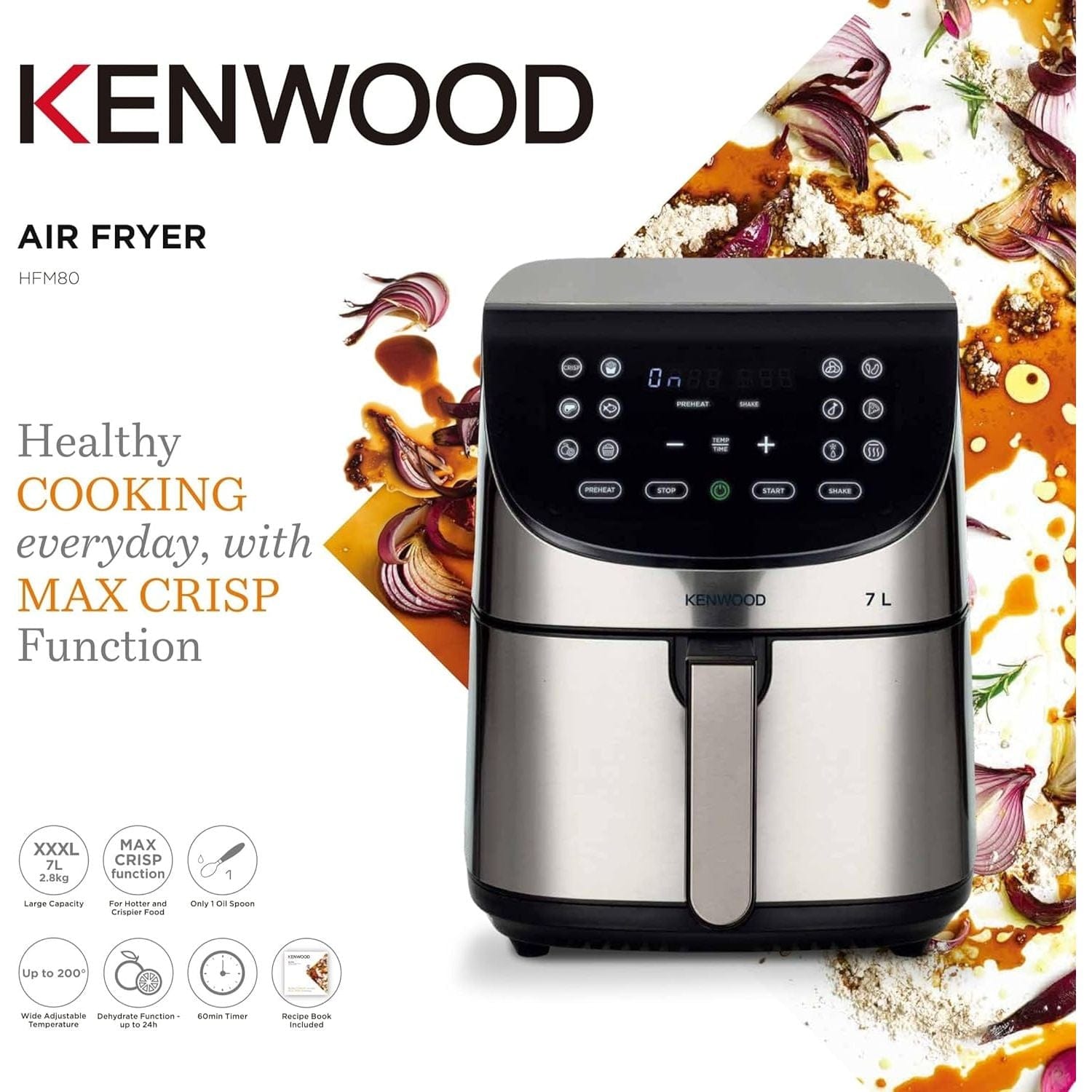 Kenwood مقلاة هوائية 7 لتر