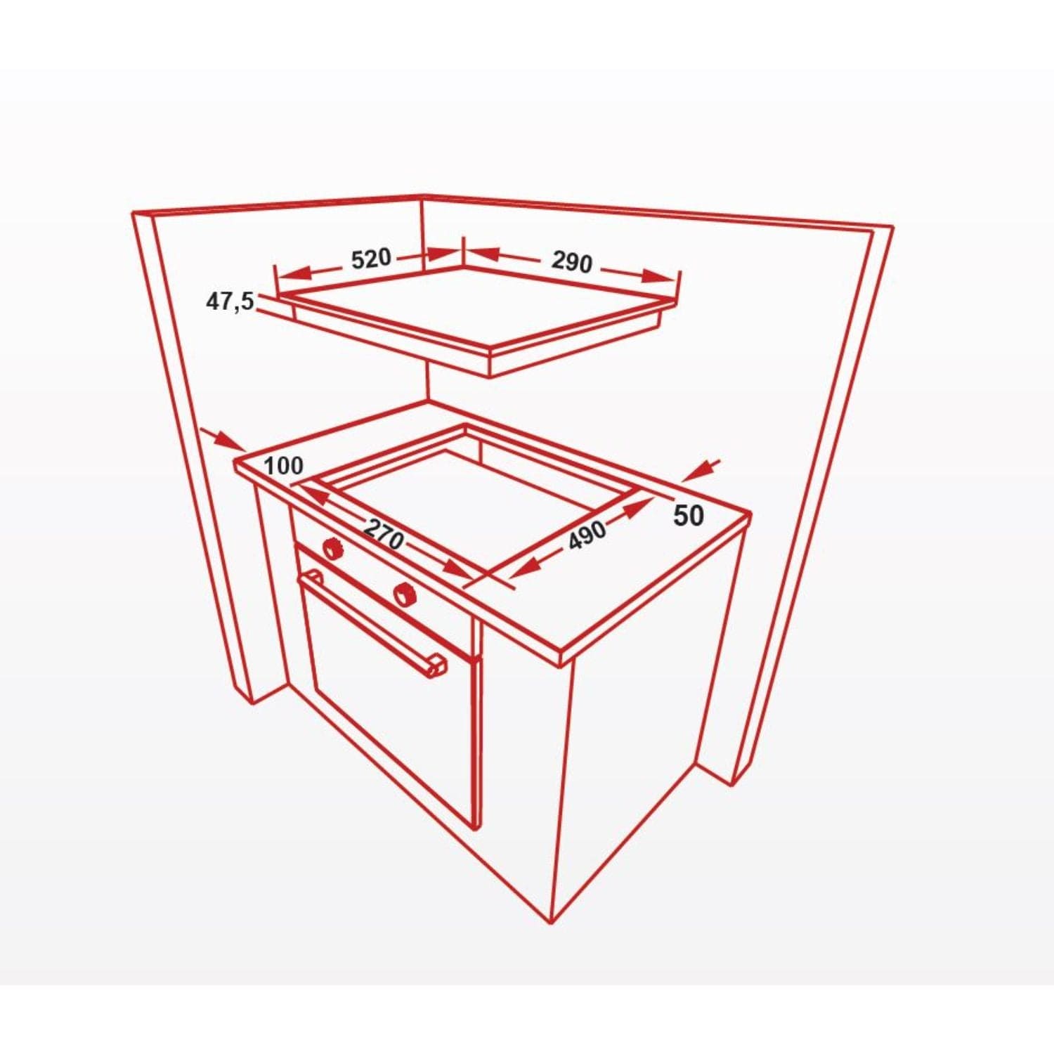 Hoover 30CM Glass Gas Hob